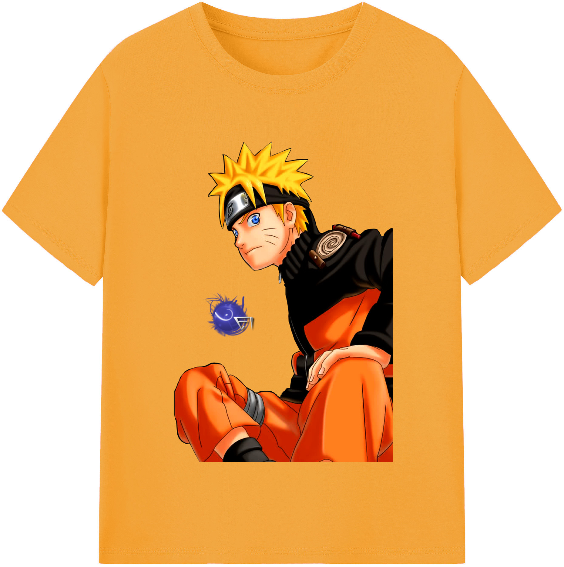 （画像用） NARUTO -ナルト- うずまき ナルト Uzumaki Naruto 綿100％半袖Tシャツ（フロントプリント）