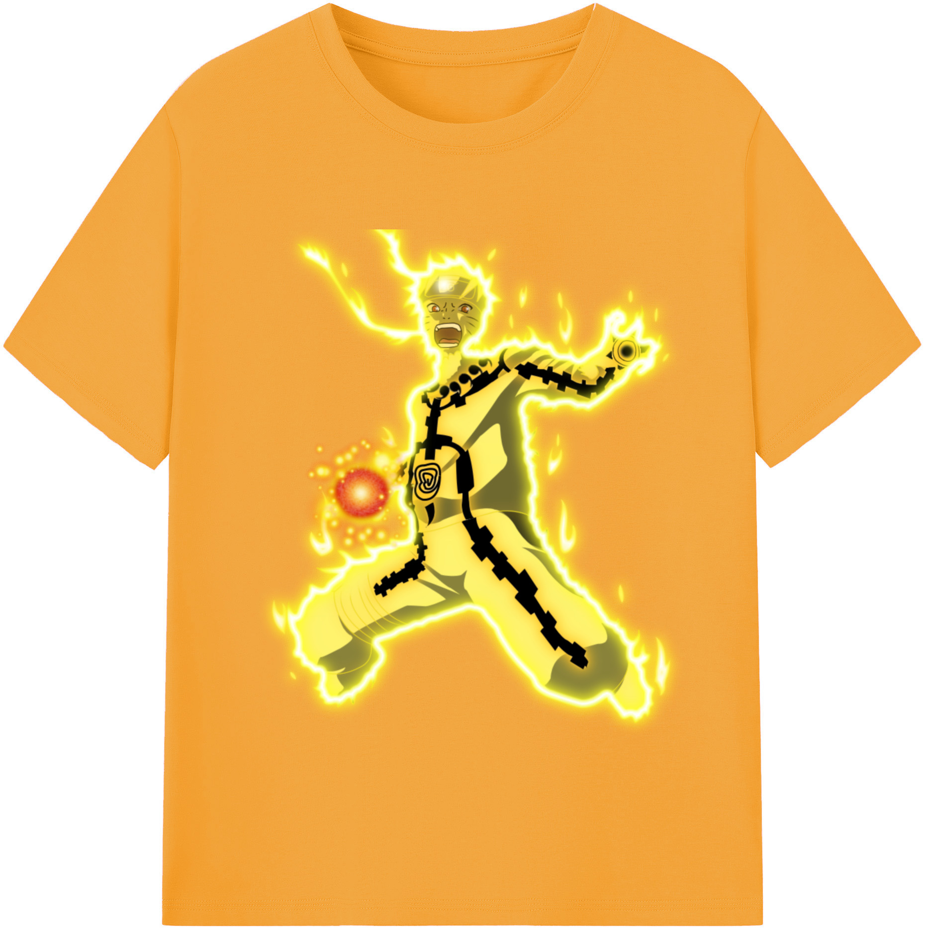 （画像用） NARUTO -ナルト- うずまき ナルト Uzumaki Naruto 綿100％半袖Tシャツ（フロントプリント）