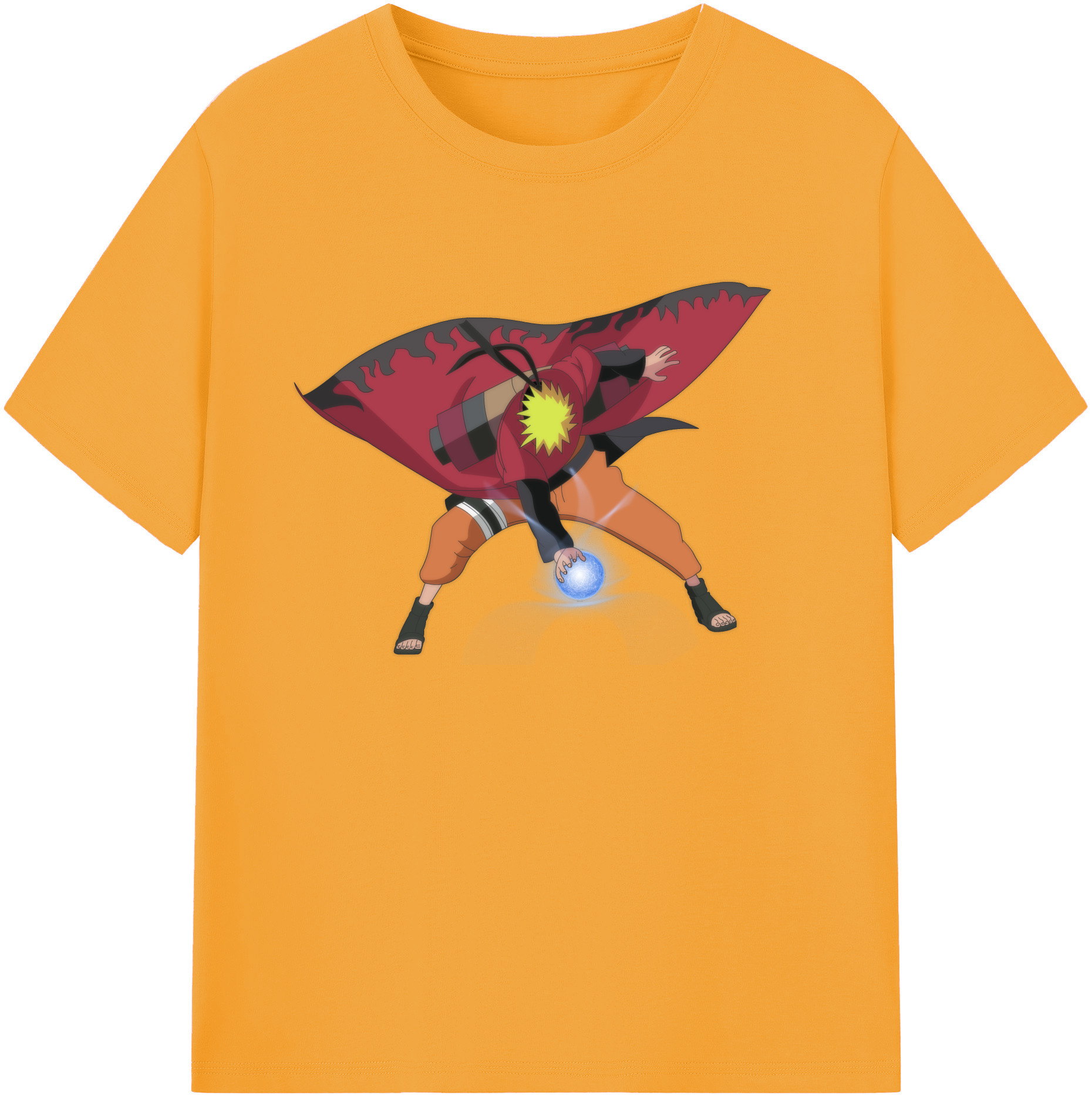 （画像用） NARUTO -ナルト- うずまき ナルト Uzumaki Naruto 綿100％半袖Tシャツ（フロントプリント）