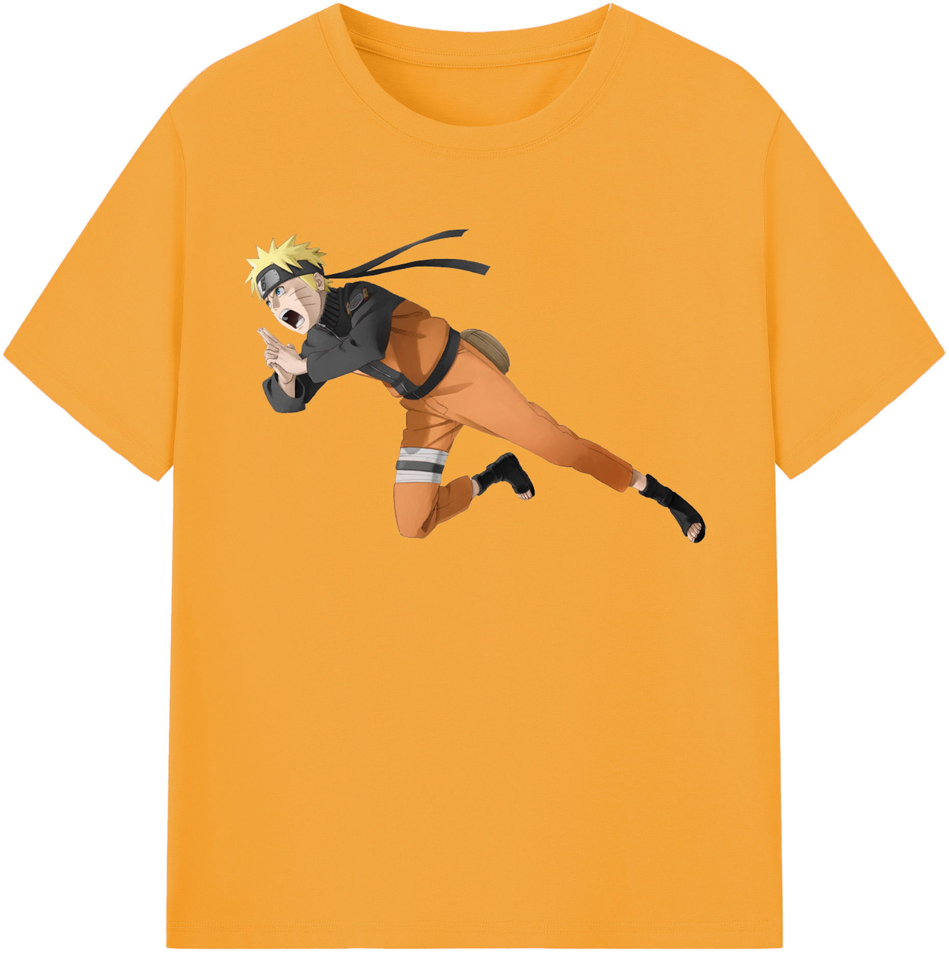 （画像用） NARUTO -ナルト- うずまき ナルト Uzumaki Naruto 綿100％半袖Tシャツ（フロントプリント）