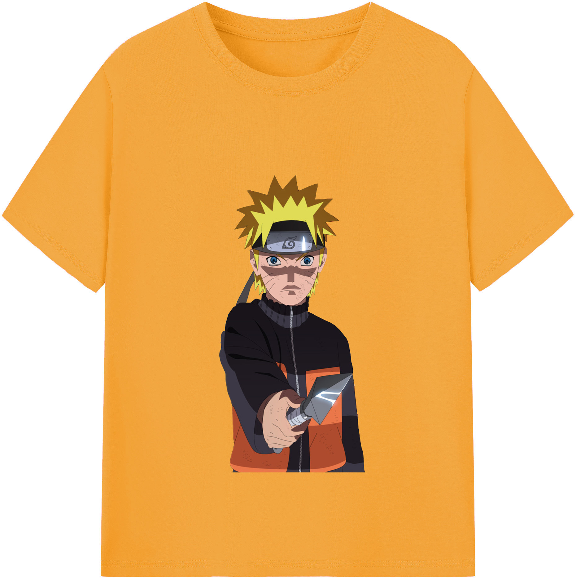 （画像用） NARUTO -ナルト- うずまき ナルト Uzumaki Naruto 綿100％半袖Tシャツ（フロントプリント）