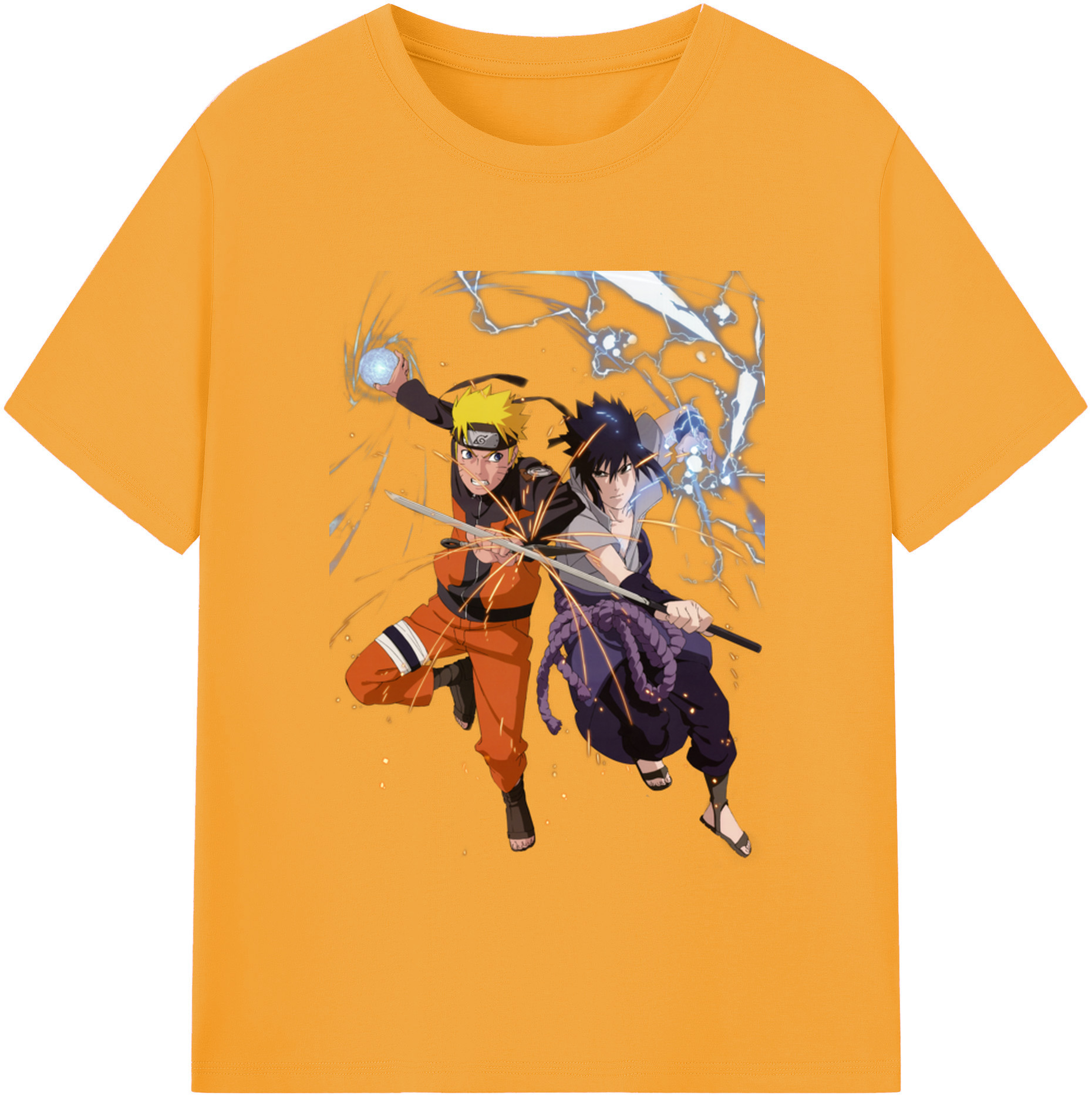 （画像用） NARUTO -ナルト- うずまき ナルト Uzumaki Naruto 綿100％半袖Tシャツ（フロントプリント）