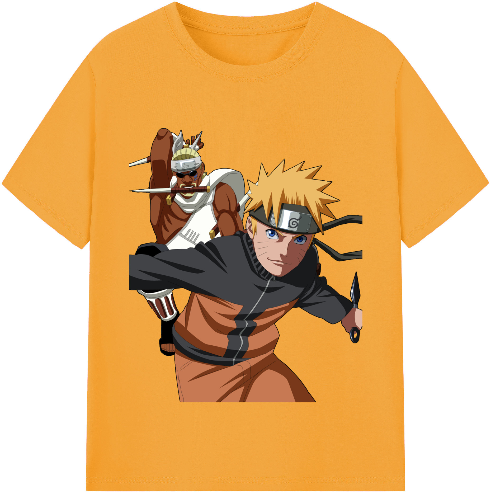 （画像用） NARUTO -ナルト- うずまき ナルト Uzumaki Naruto 綿100％半袖Tシャツ（フロントプリント）