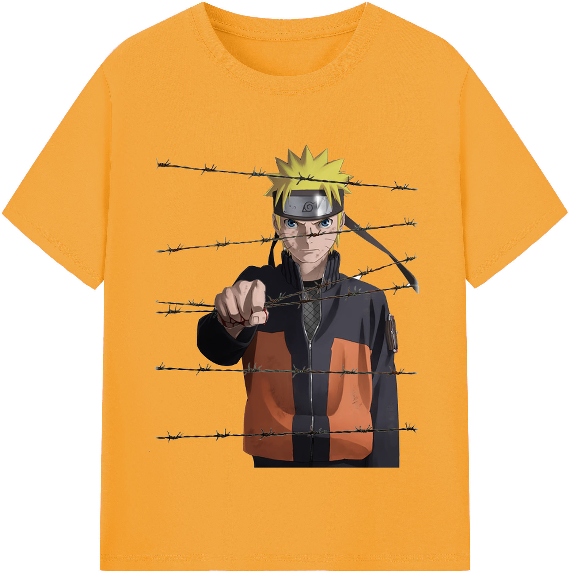 （画像用） NARUTO -ナルト- うずまき ナルト Uzumaki Naruto 綿100％半袖Tシャツ（フロントプリント）