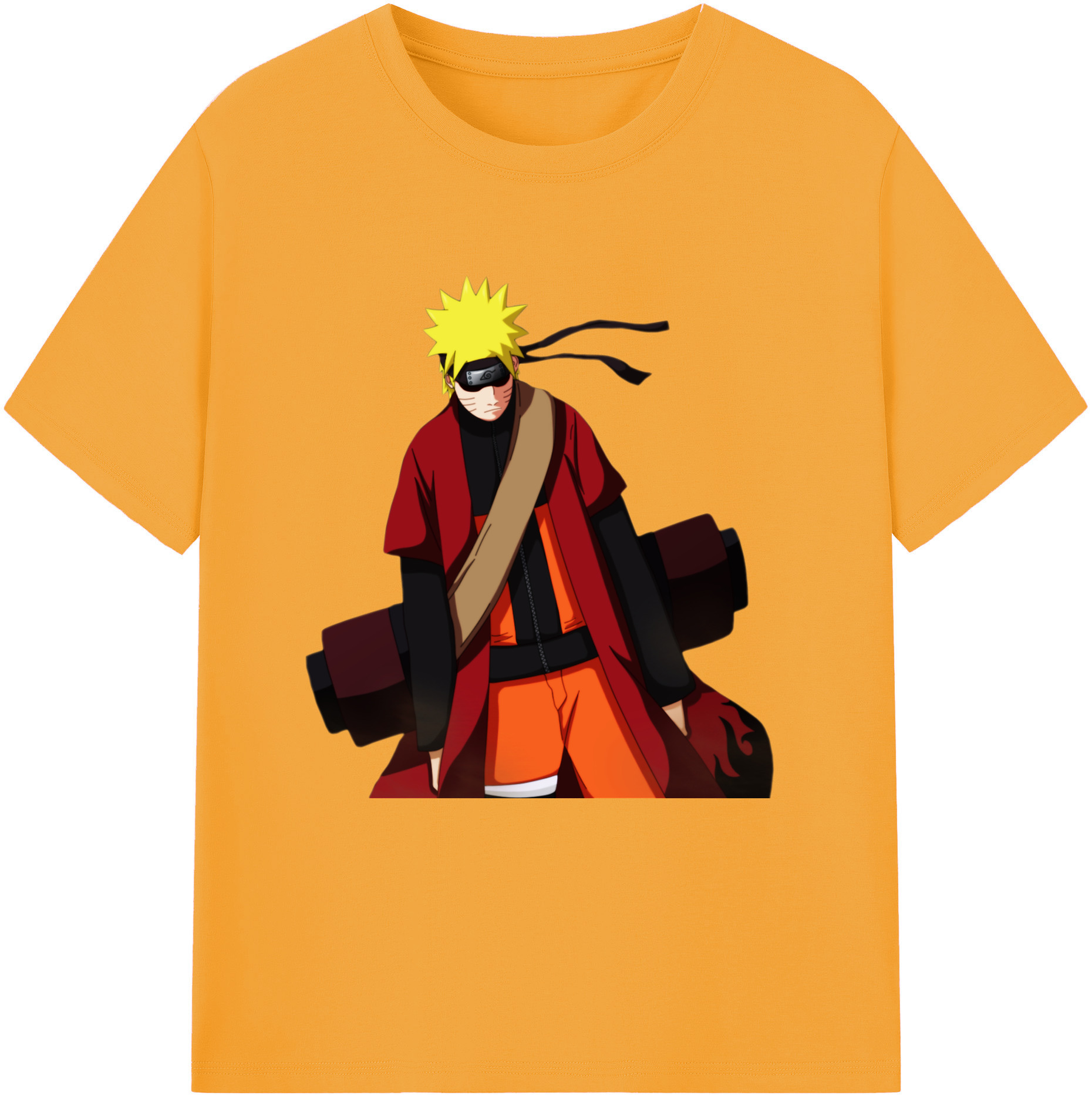 （画像用） NARUTO -ナルト- うずまき ナルト Uzumaki Naruto 綿100％半袖Tシャツ（フロントプリント）