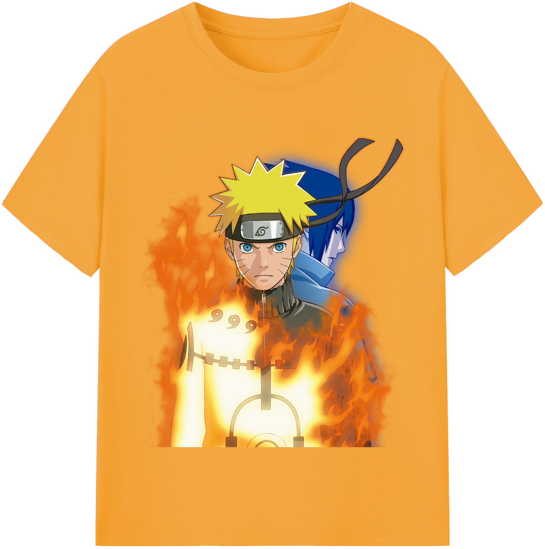 （画像用） NARUTO -ナルト- うずまき ナルト Uzumaki Naruto 綿100％半袖Tシャツ（フロントプリント）