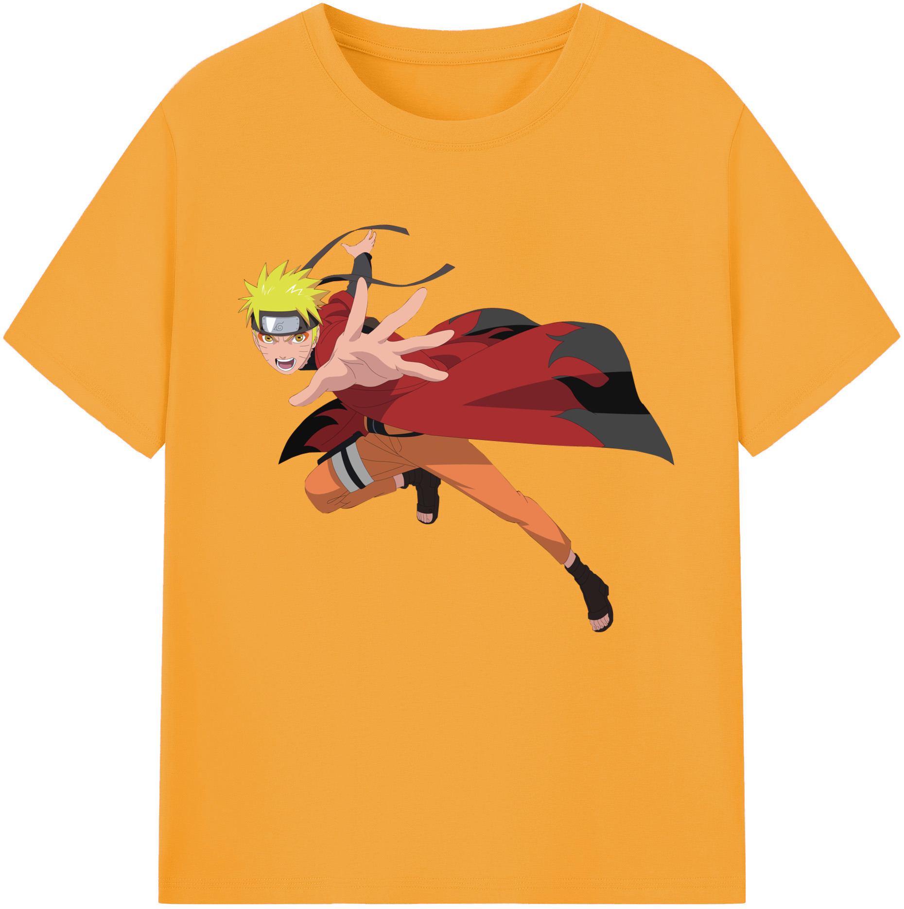（画像用） NARUTO -ナルト- うずまき ナルト Uzumaki Naruto 綿100％半袖Tシャツ（フロントプリント）