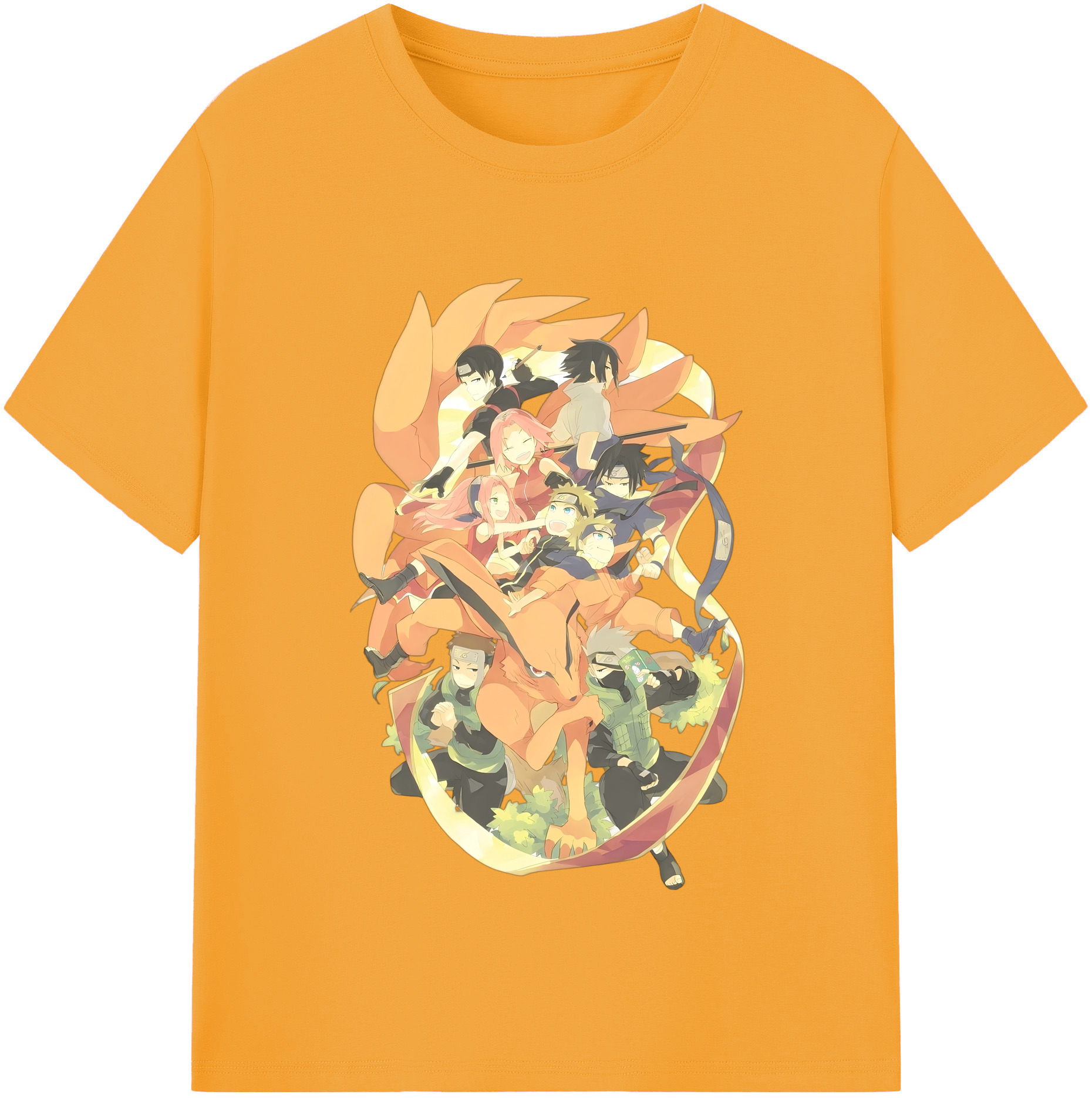 （画像用） NARUTO -ナルト- うずまき ナルト Uzumaki Naruto 綿100％半袖Tシャツ（フロントプリント）