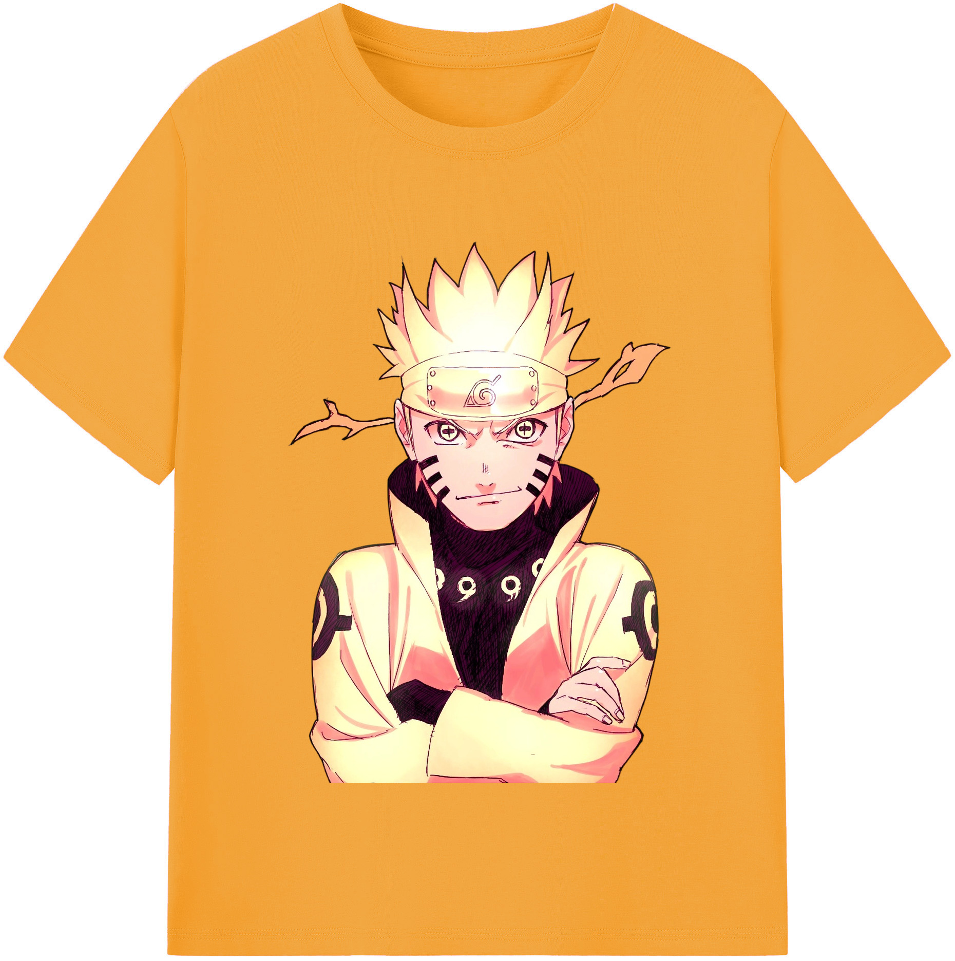 （画像用） NARUTO -ナルト- うずまき ナルト Uzumaki Naruto 綿100％半袖Tシャツ（フロントプリント）