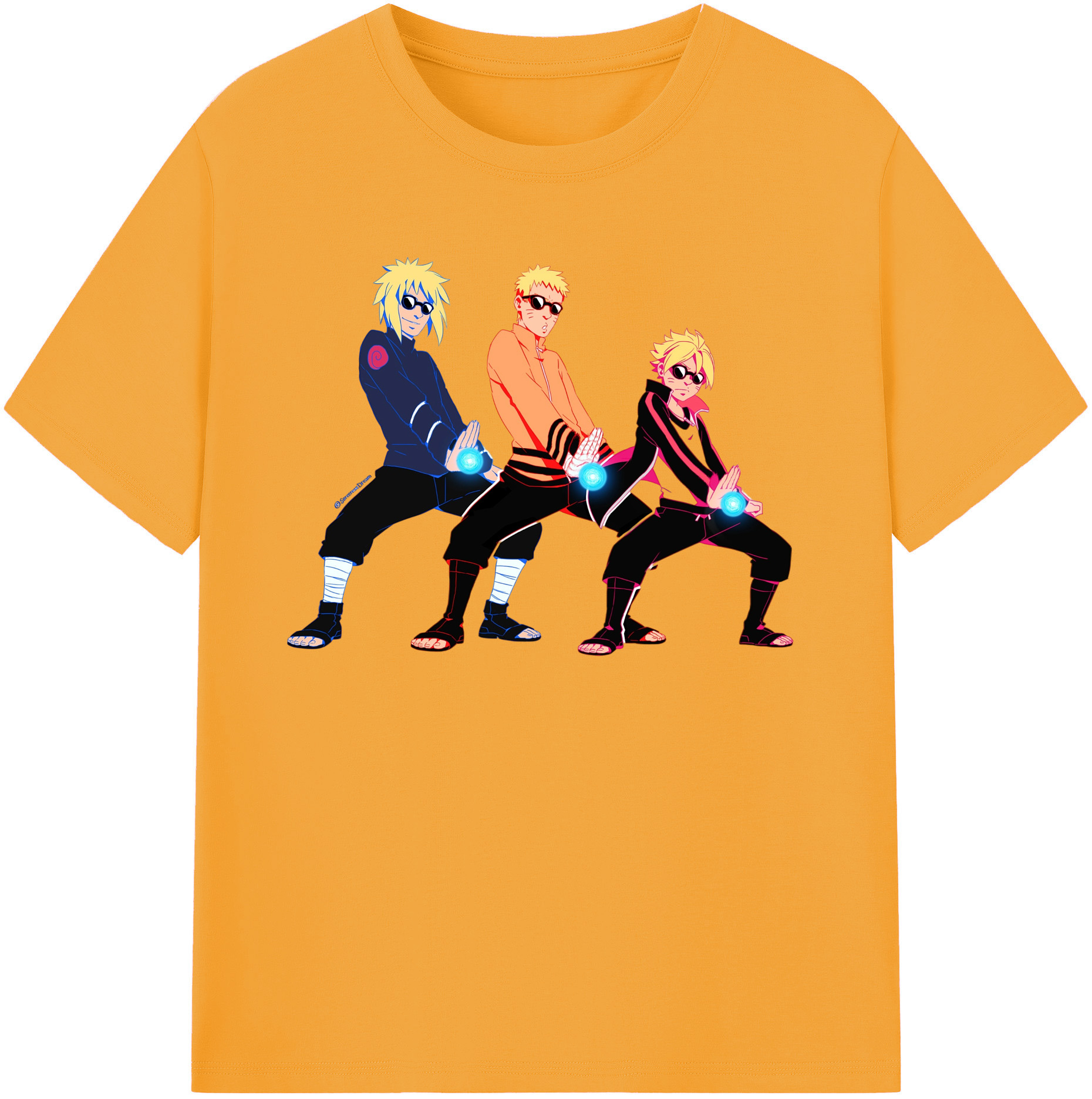 （画像用） NARUTO -ナルト- うずまき ナルト Uzumaki Naruto 綿100％半袖Tシャツ（フロントプリント）