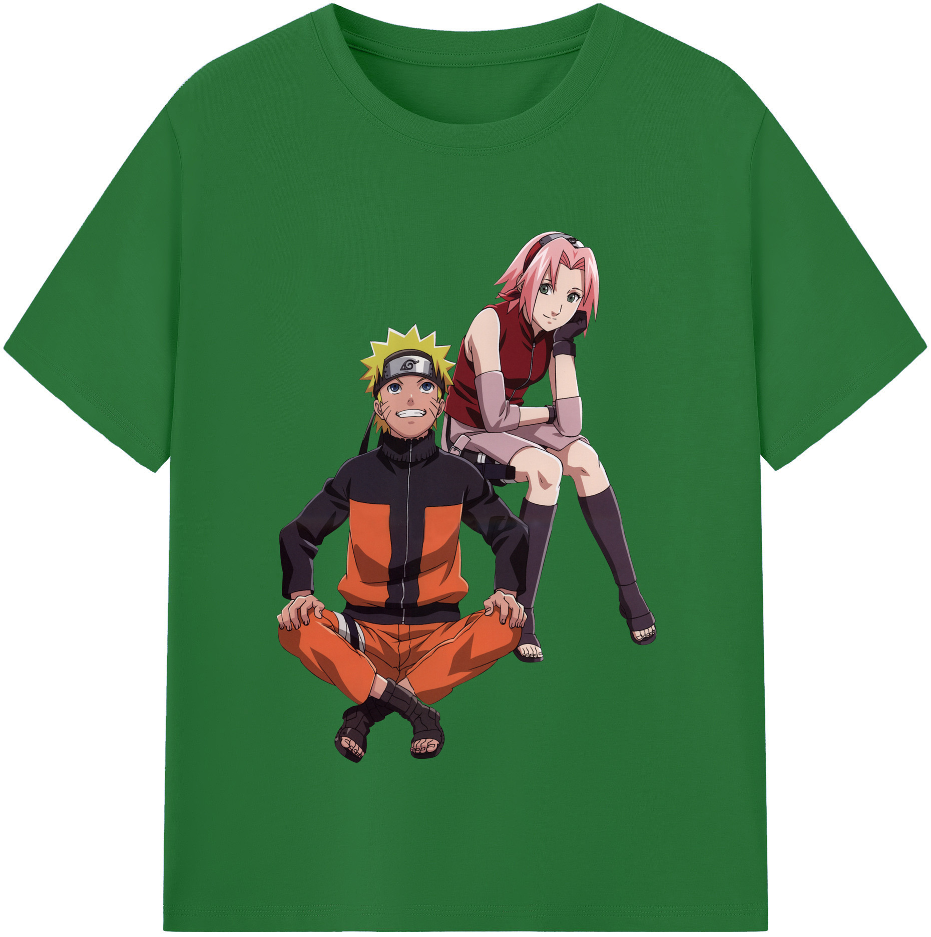 （画像用） NARUTO -ナルト- うずまき ナルト Uzumaki Naruto 綿100％半袖Tシャツ（フロントプリント）