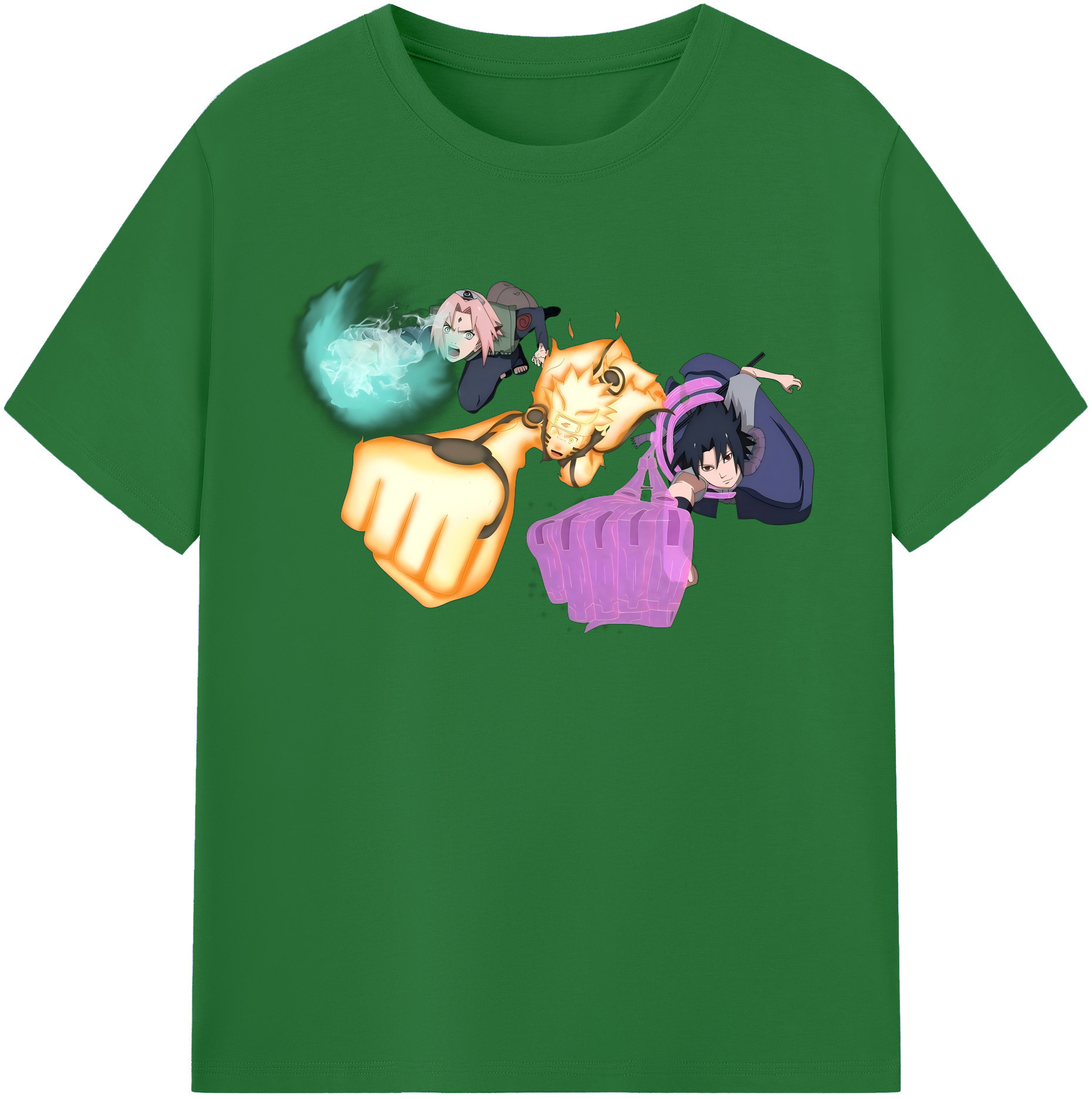 （画像用） NARUTO -ナルト- うずまき ナルト Uzumaki Naruto 綿100％半袖Tシャツ（フロントプリント）