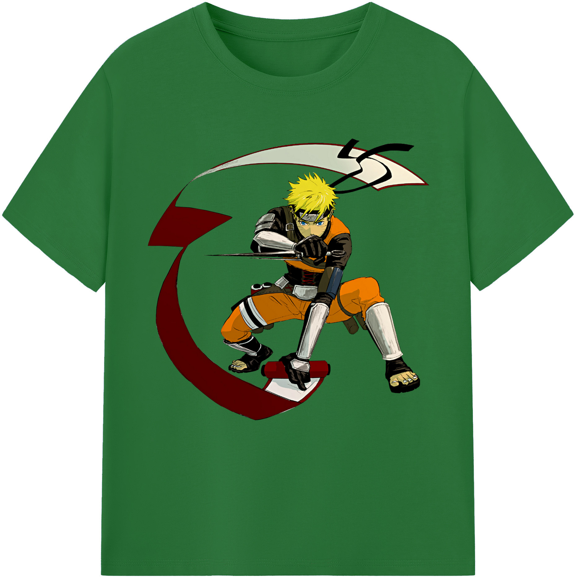 （画像用） NARUTO -ナルト- うずまき ナルト Uzumaki Naruto 綿100％半袖Tシャツ（フロントプリント）