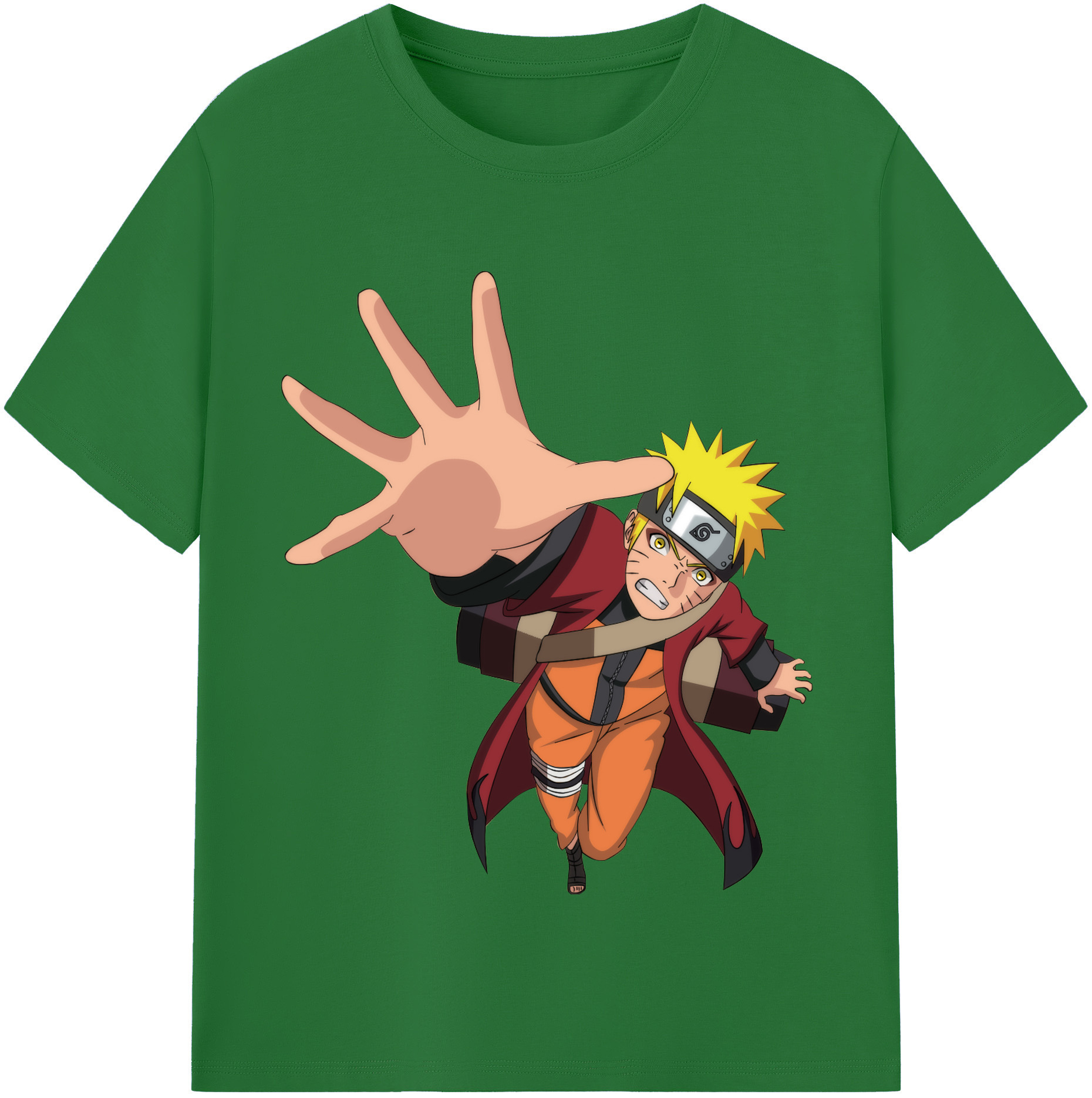 （画像用） NARUTO -ナルト- うずまき ナルト Uzumaki Naruto 綿100％半袖Tシャツ（フロントプリント）