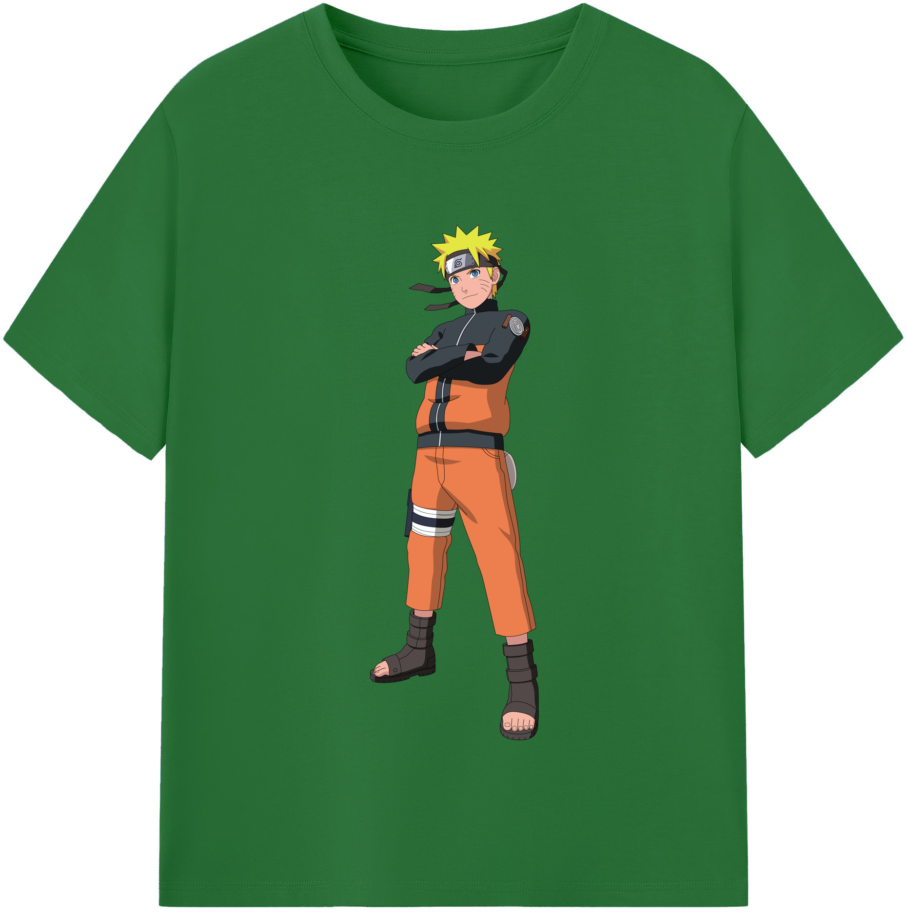 （画像用） NARUTO -ナルト- うずまき ナルト Uzumaki Naruto 綿100％半袖Tシャツ（フロントプリント）