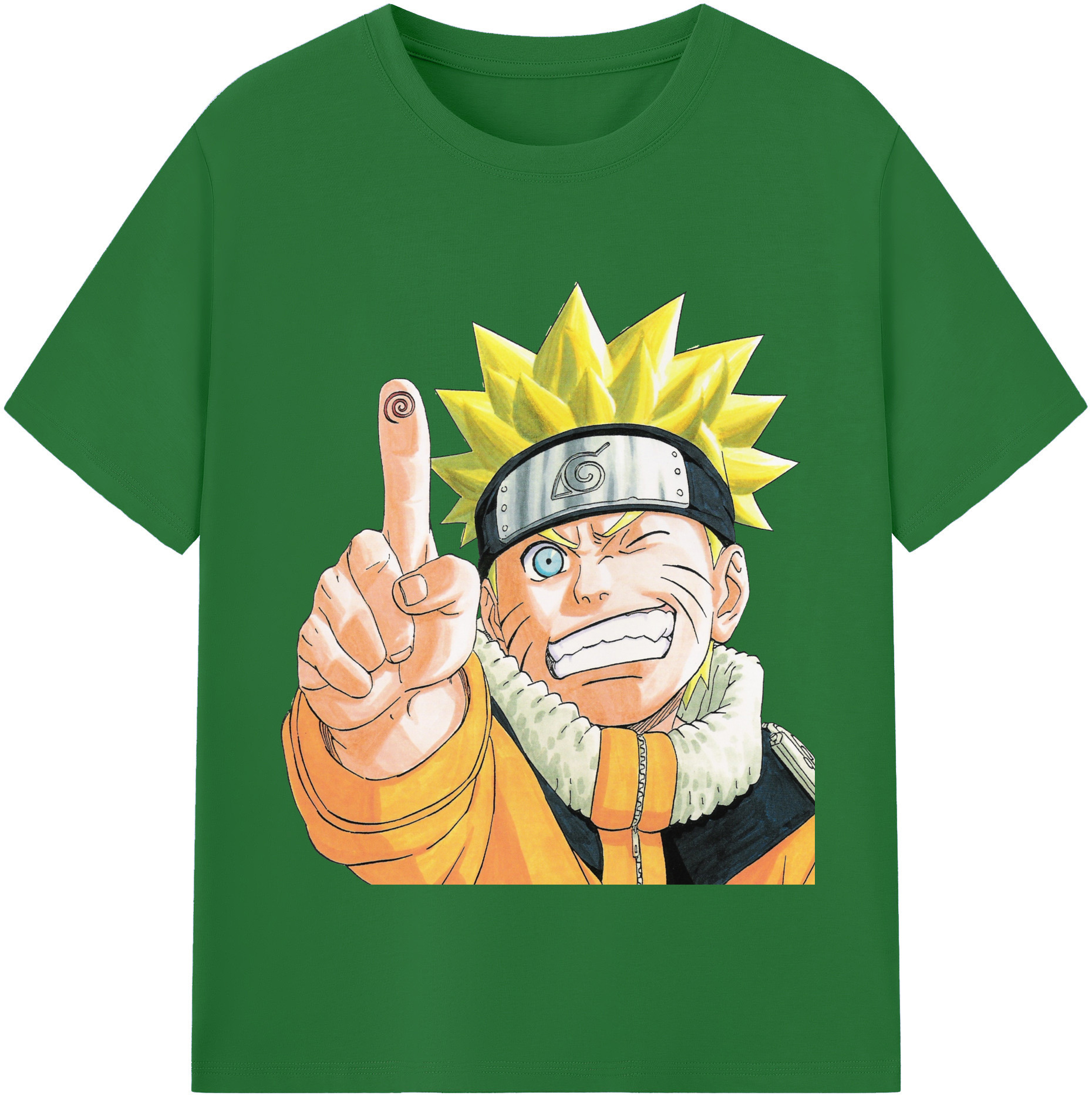 （画像用） NARUTO -ナルト- うずまき ナルト Uzumaki Naruto 綿100％半袖Tシャツ（フロントプリント）