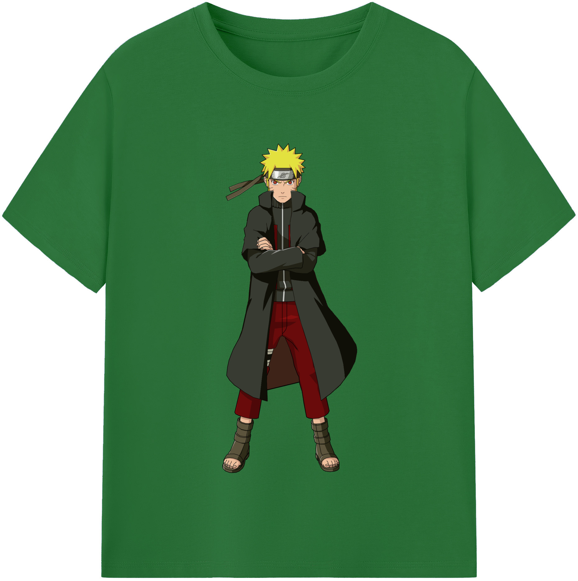 （画像用） NARUTO -ナルト- うずまき ナルト Uzumaki Naruto 綿100％半袖Tシャツ（フロントプリント）