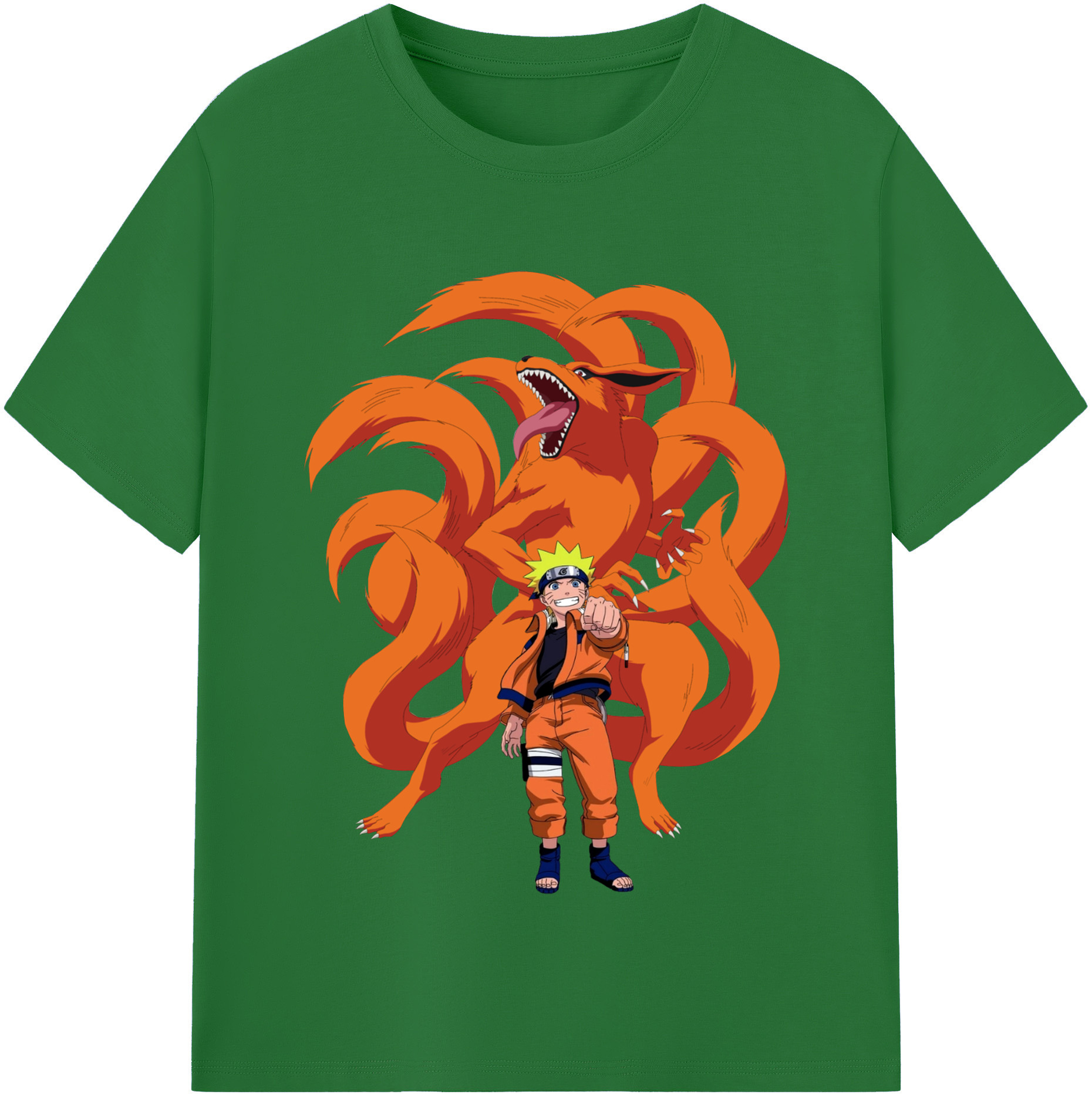 （画像用） NARUTO -ナルト- うずまき ナルト Uzumaki Naruto 綿100％半袖Tシャツ（フロントプリント）
