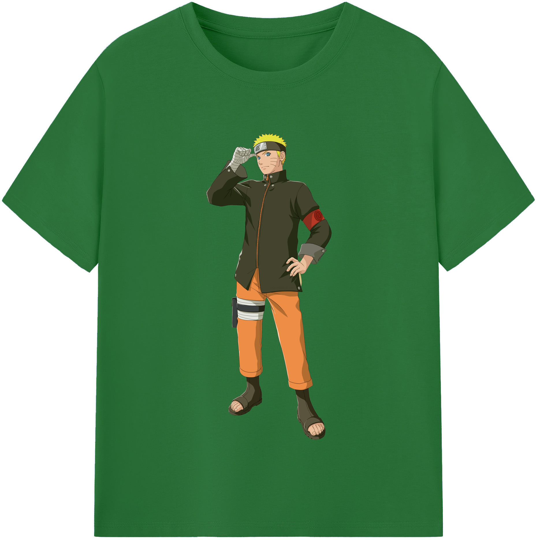 （画像用） NARUTO -ナルト- うずまき ナルト Uzumaki Naruto 綿100％半袖Tシャツ（フロントプリント）