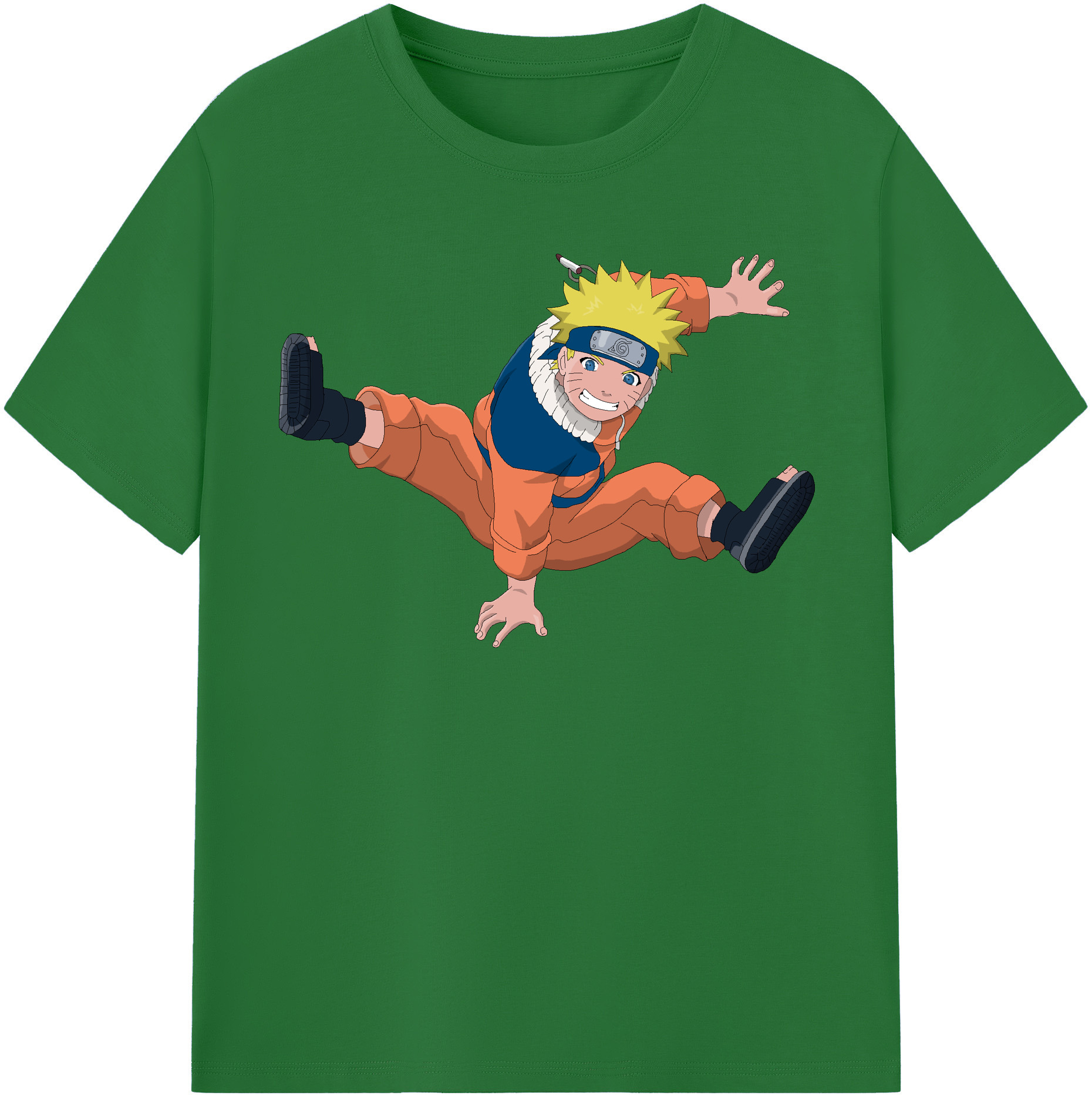 （画像用） NARUTO -ナルト- うずまき ナルト Uzumaki Naruto 綿100％半袖Tシャツ（フロントプリント）