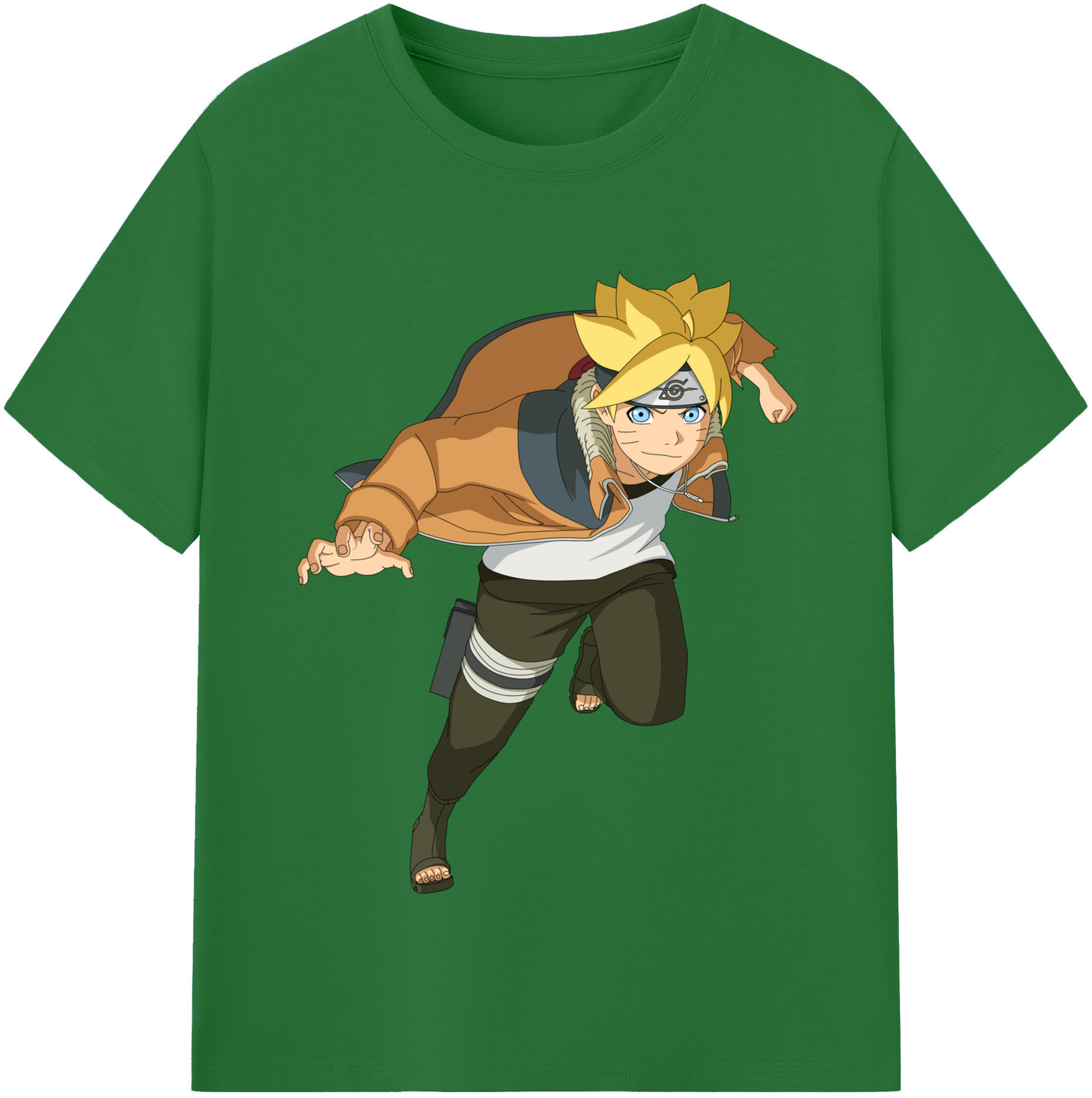 （画像用） NARUTO -ナルト- うずまき ナルト Uzumaki Naruto 綿100％半袖Tシャツ（フロントプリント）
