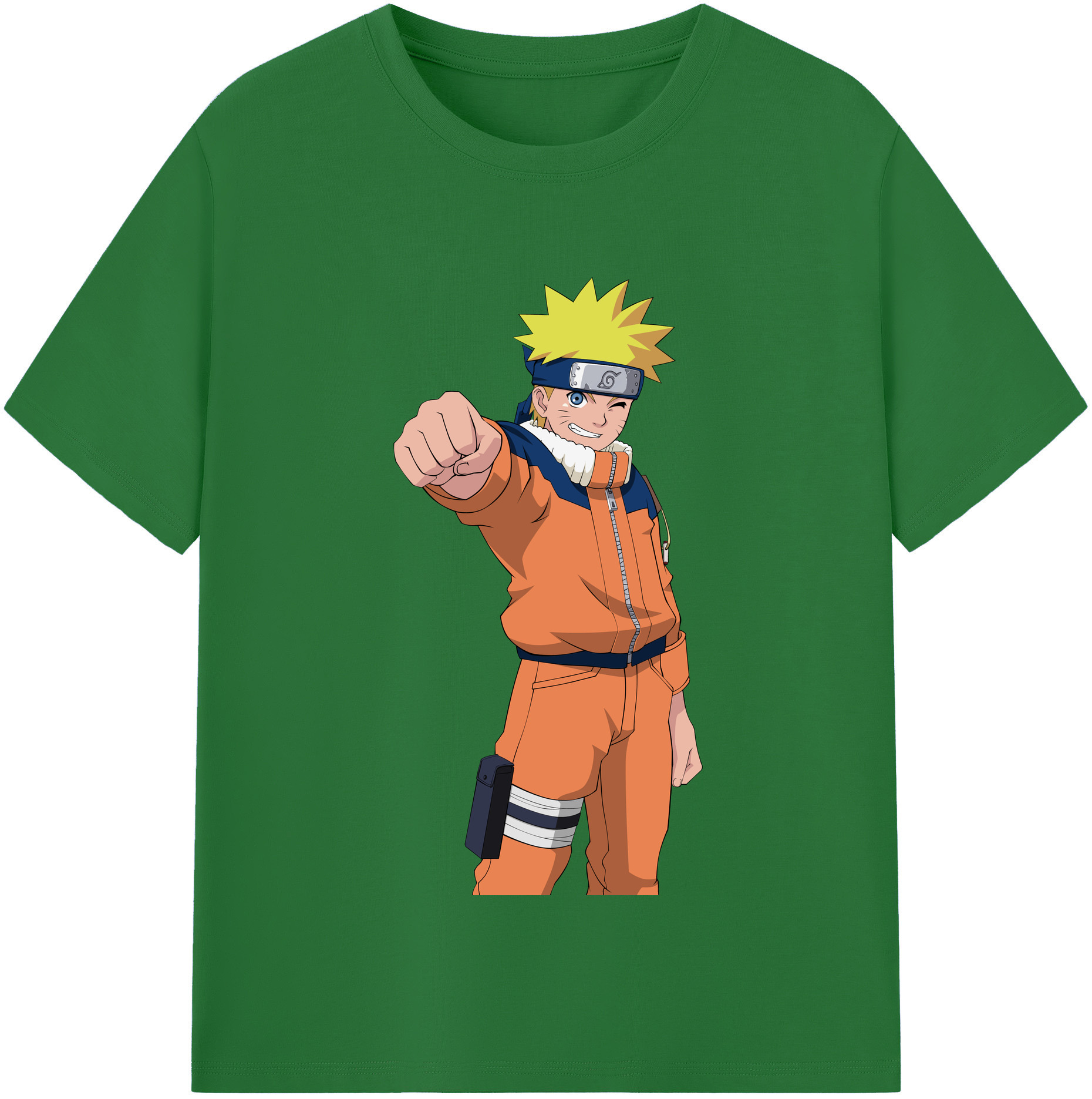 （画像用） NARUTO -ナルト- うずまき ナルト Uzumaki Naruto 綿100％半袖Tシャツ（フロントプリント）