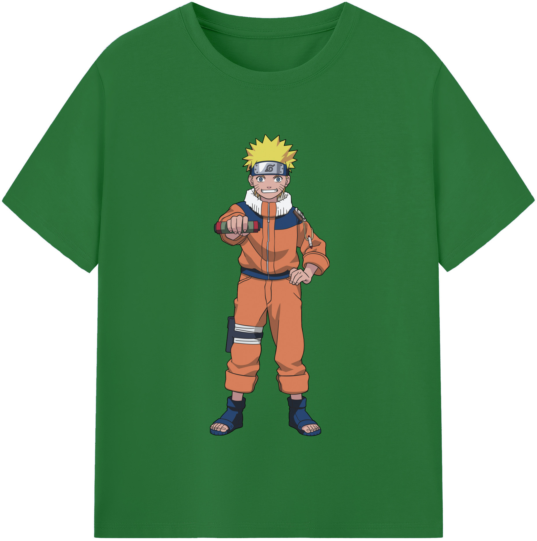 （画像用） NARUTO -ナルト- うずまき ナルト Uzumaki Naruto 綿100％半袖Tシャツ（フロントプリント）