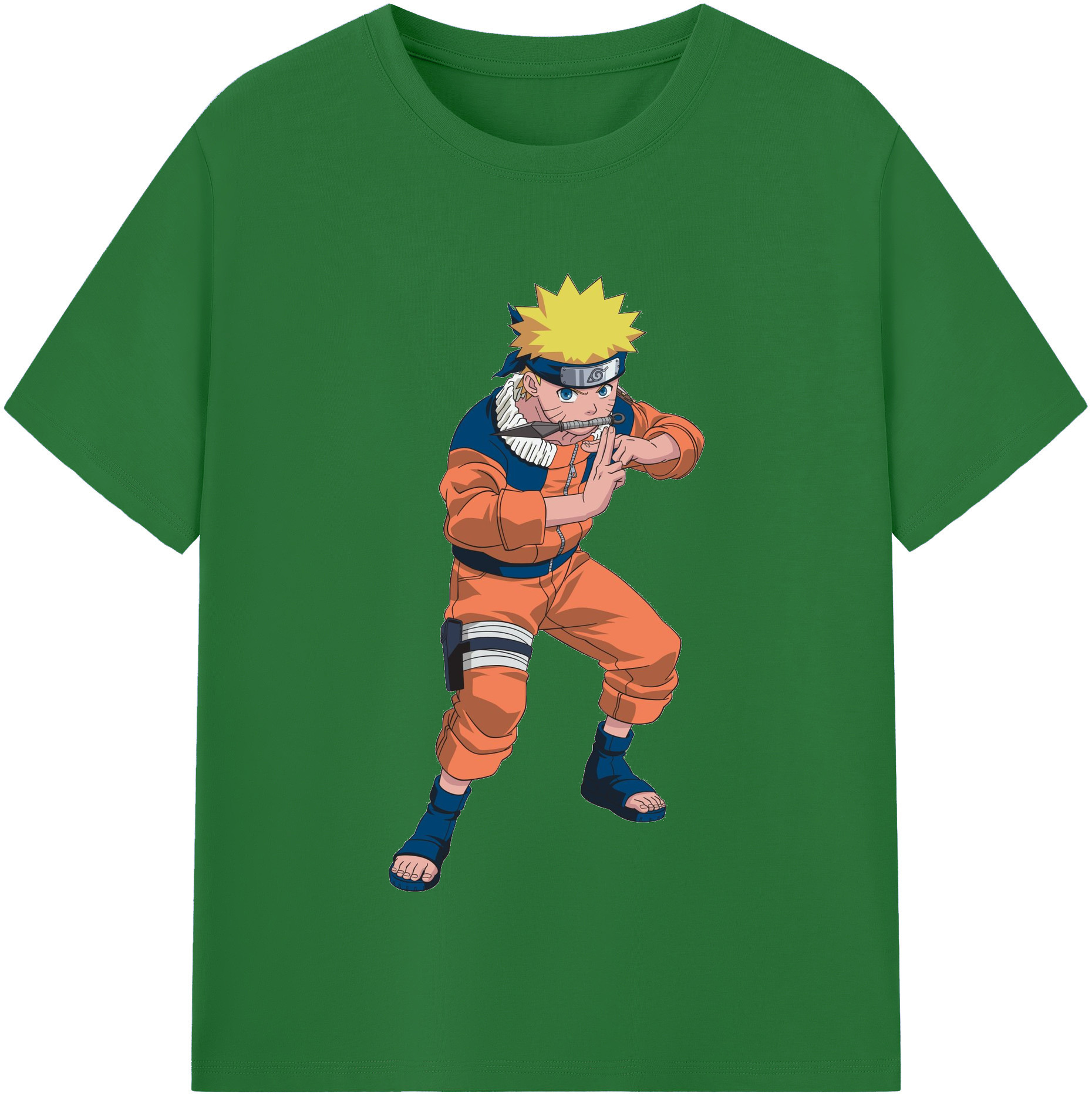 （画像用） NARUTO -ナルト- うずまき ナルト Uzumaki Naruto 綿100％半袖Tシャツ（フロントプリント）