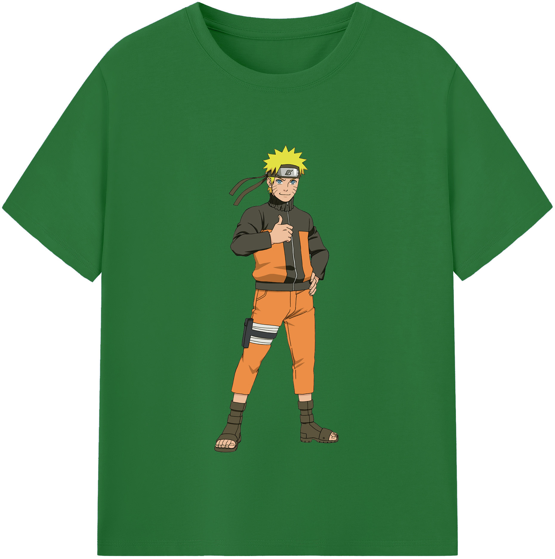 （画像用） NARUTO -ナルト- うずまき ナルト Uzumaki Naruto 綿100％半袖Tシャツ（フロントプリント）