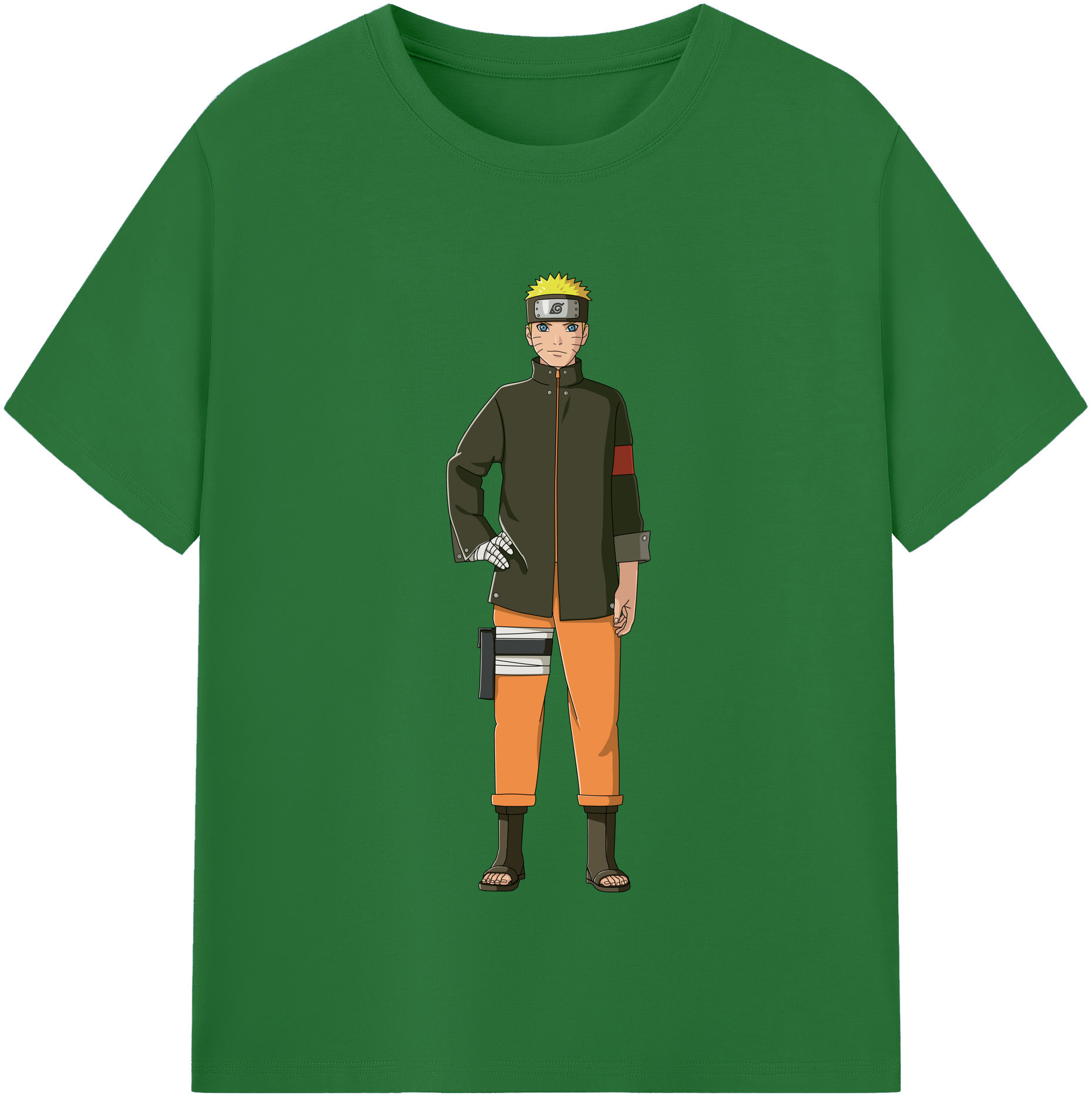 （画像用） NARUTO -ナルト- うずまき ナルト Uzumaki Naruto 綿100％半袖Tシャツ（フロントプリント）
