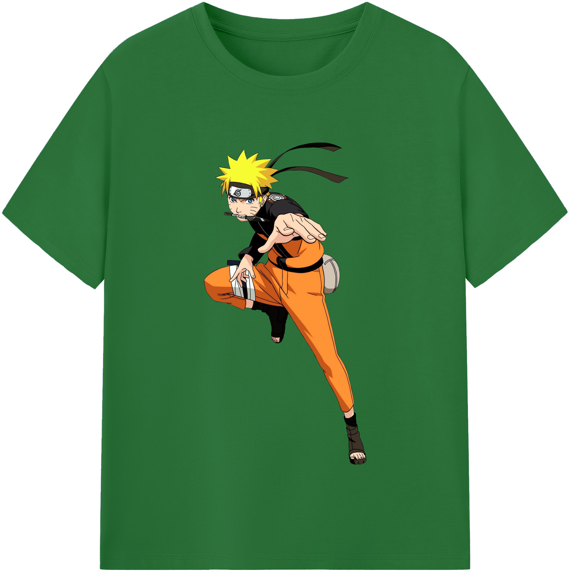 （画像用） NARUTO -ナルト- うずまき ナルト Uzumaki Naruto 綿100％半袖Tシャツ（フロントプリント）
