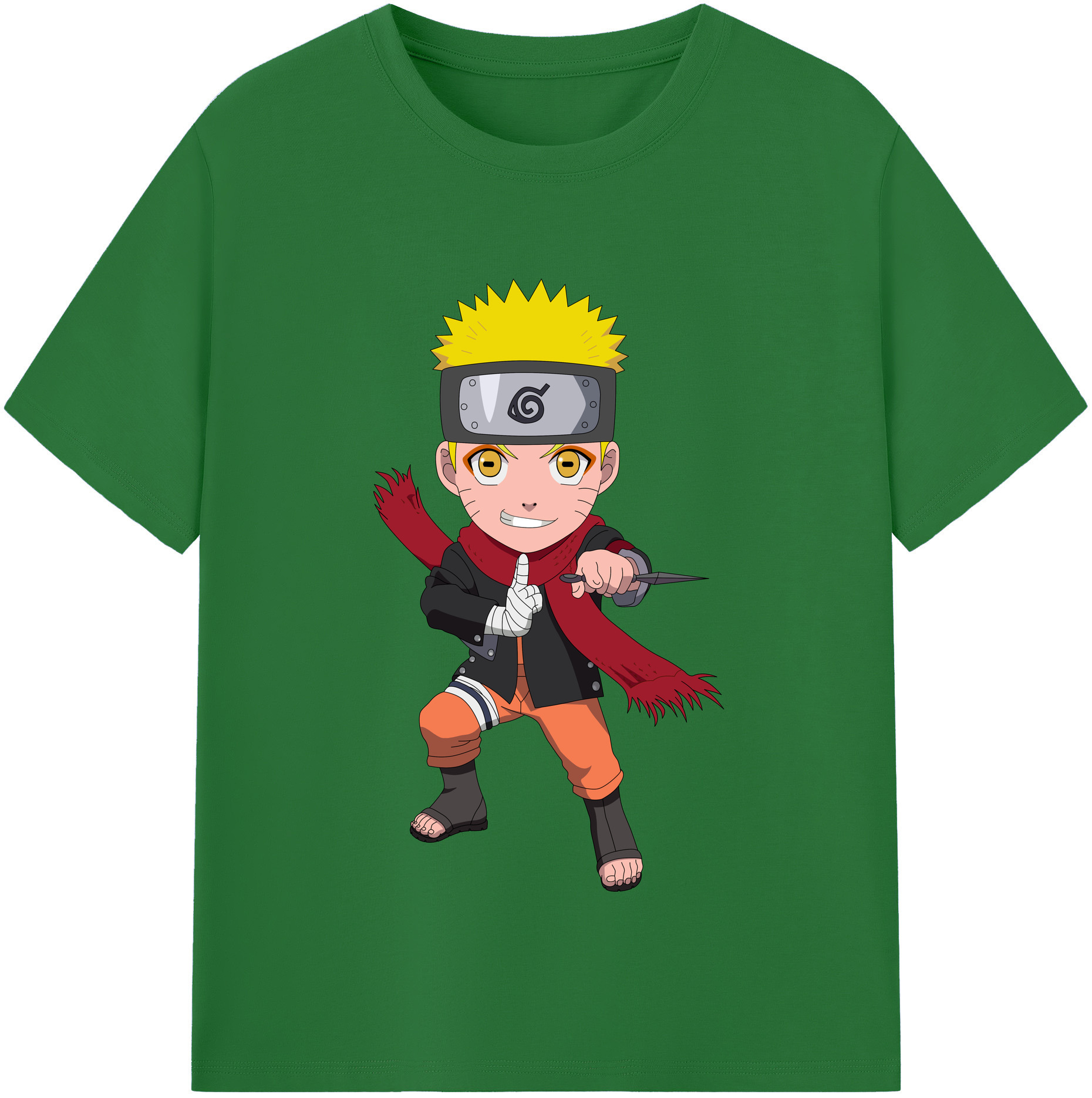 （画像用） NARUTO -ナルト- うずまき ナルト Uzumaki Naruto 綿100％半袖Tシャツ（フロントプリント）