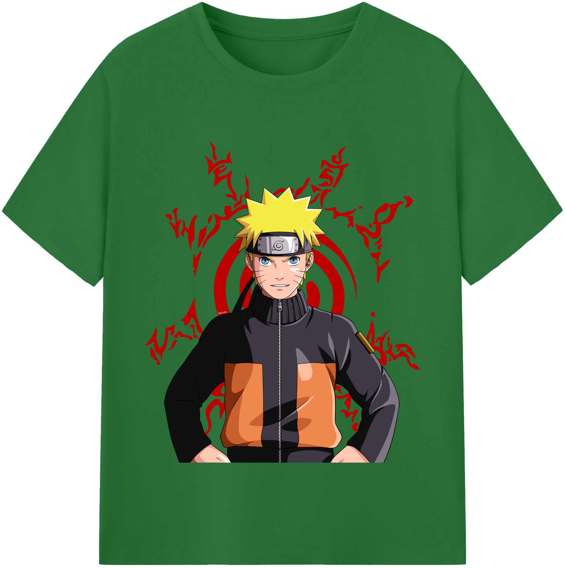 （画像用） NARUTO -ナルト- うずまき ナルト Uzumaki Naruto 綿100％半袖Tシャツ（フロントプリント）