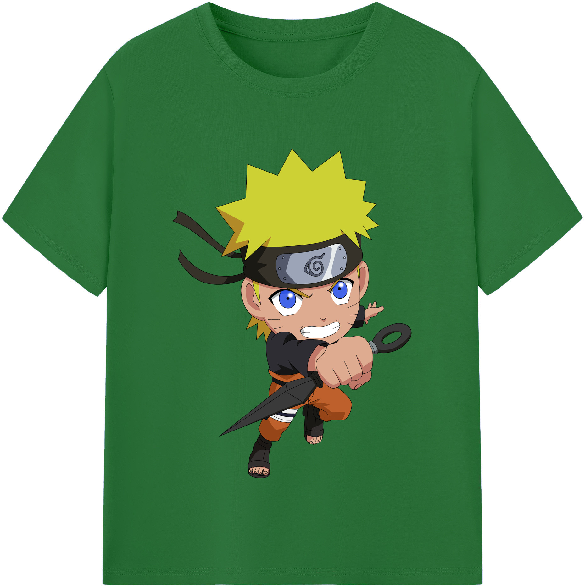 （画像用） NARUTO -ナルト- うずまき ナルト Uzumaki Naruto 綿100％半袖Tシャツ（フロントプリント）