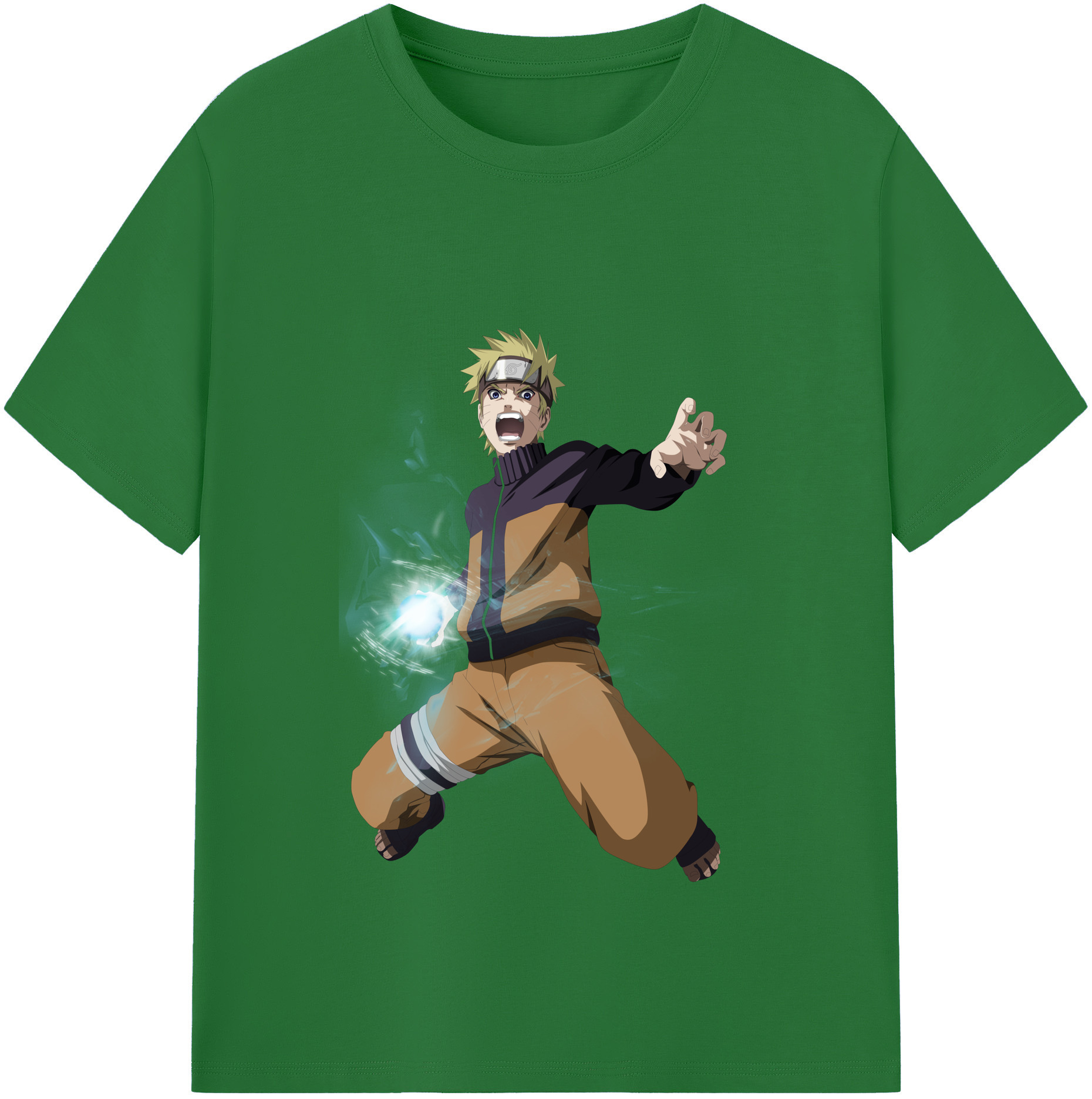 （画像用） NARUTO -ナルト- うずまき ナルト Uzumaki Naruto 綿100％半袖Tシャツ（フロントプリント）