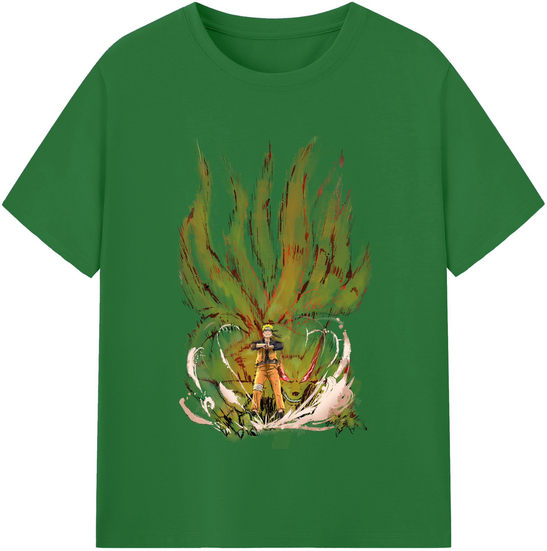 （画像用） NARUTO -ナルト- うずまき ナルト Uzumaki Naruto 綿100％半袖Tシャツ（フロントプリント）