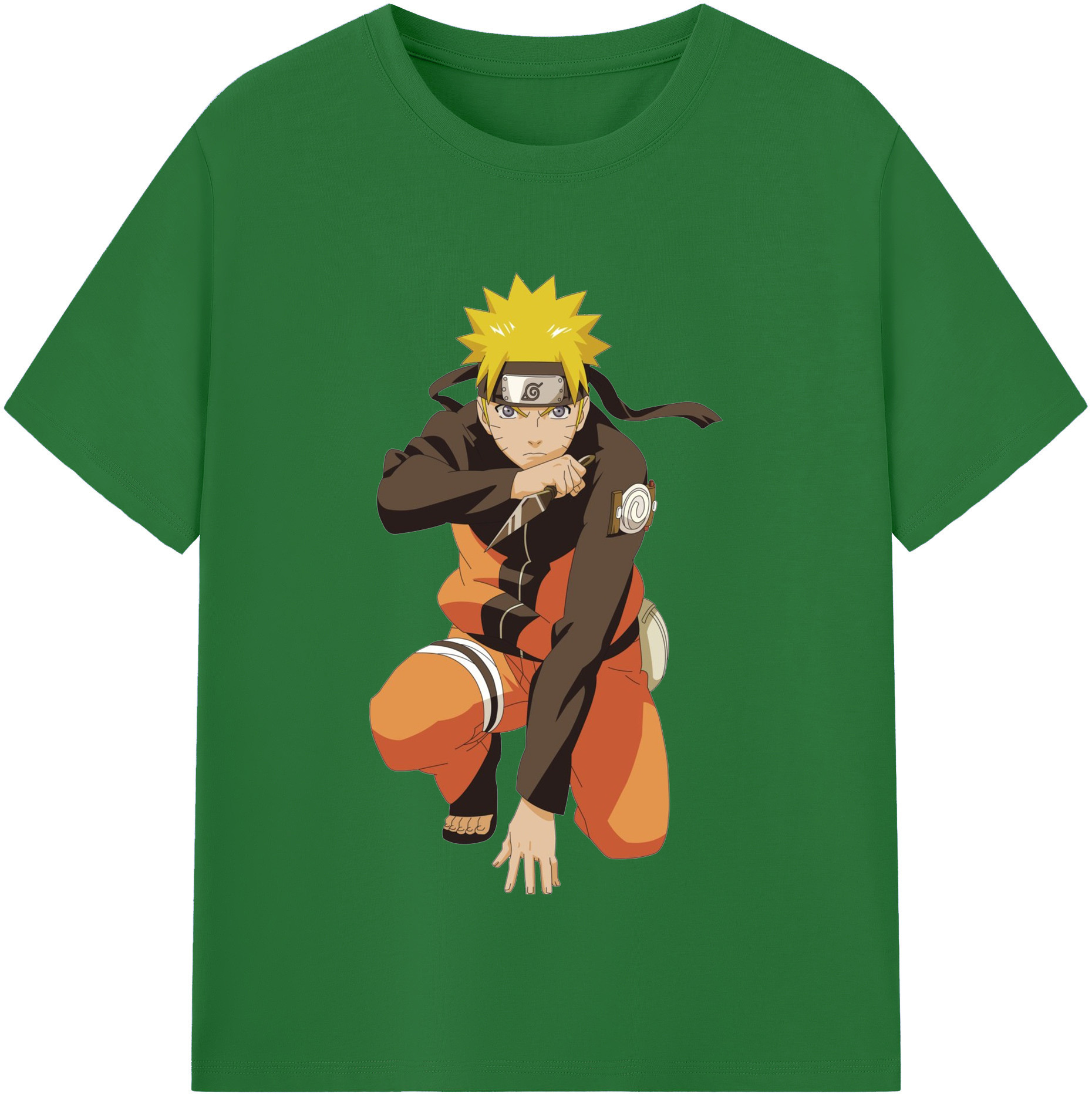 （画像用） NARUTO -ナルト- うずまき ナルト Uzumaki Naruto 綿100％半袖Tシャツ（フロントプリント）