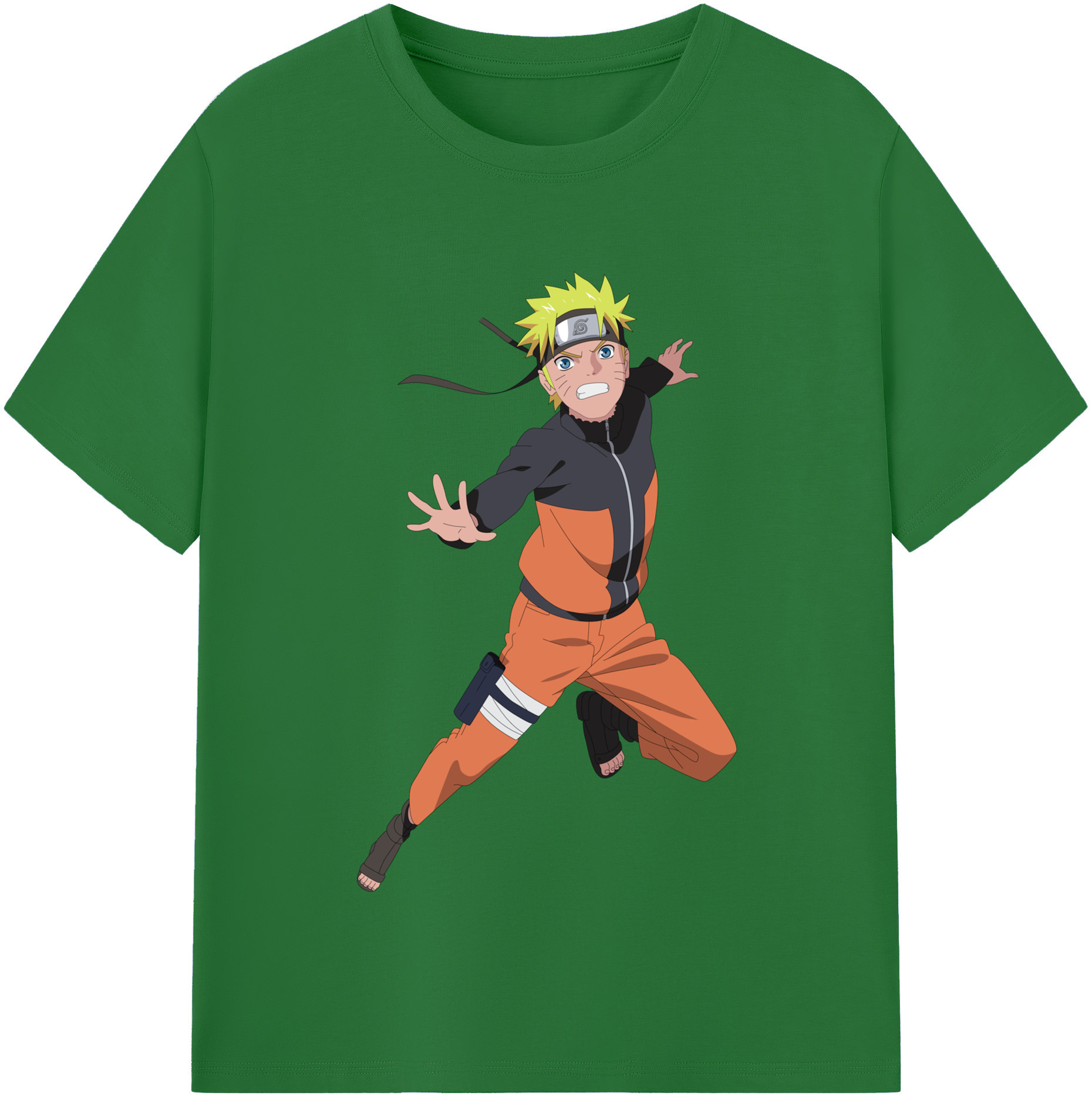 （画像用） NARUTO -ナルト- うずまき ナルト Uzumaki Naruto 綿100％半袖Tシャツ（フロントプリント）