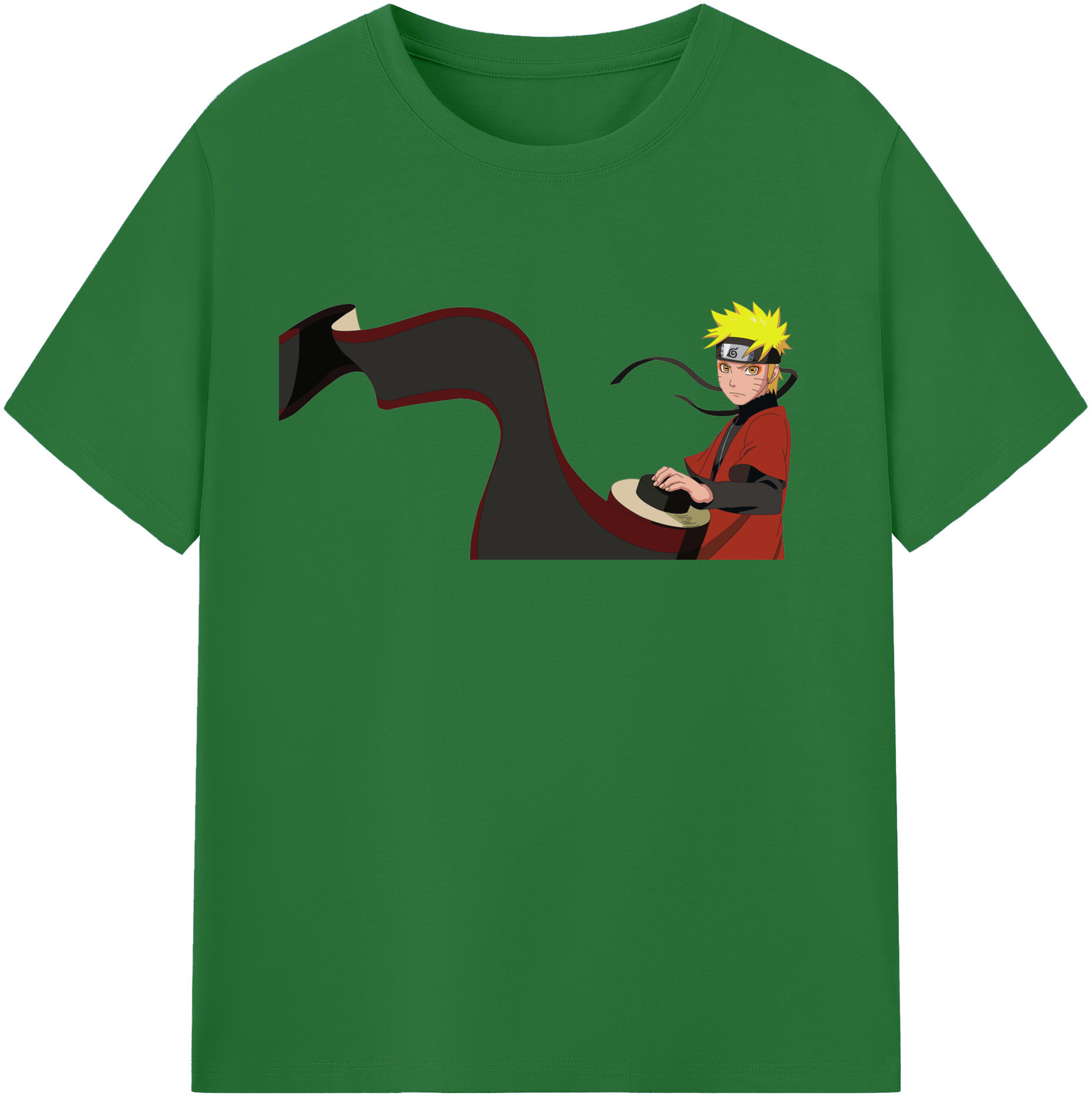 （画像用） NARUTO -ナルト- うずまき ナルト Uzumaki Naruto 綿100％半袖Tシャツ（フロントプリント）