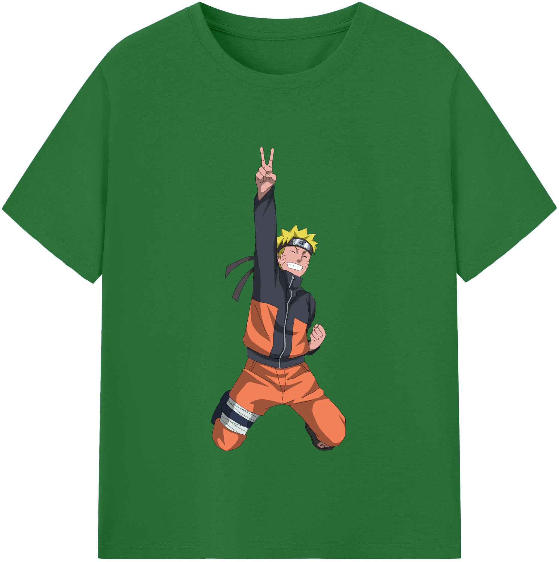 （画像用） NARUTO -ナルト- うずまき ナルト Uzumaki Naruto 綿100％半袖Tシャツ（フロントプリント）