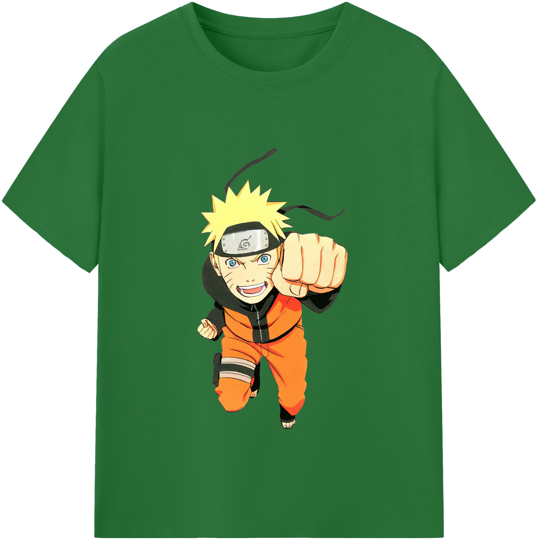 （画像用） NARUTO -ナルト- うずまき ナルト Uzumaki Naruto 綿100％半袖Tシャツ（フロントプリント）