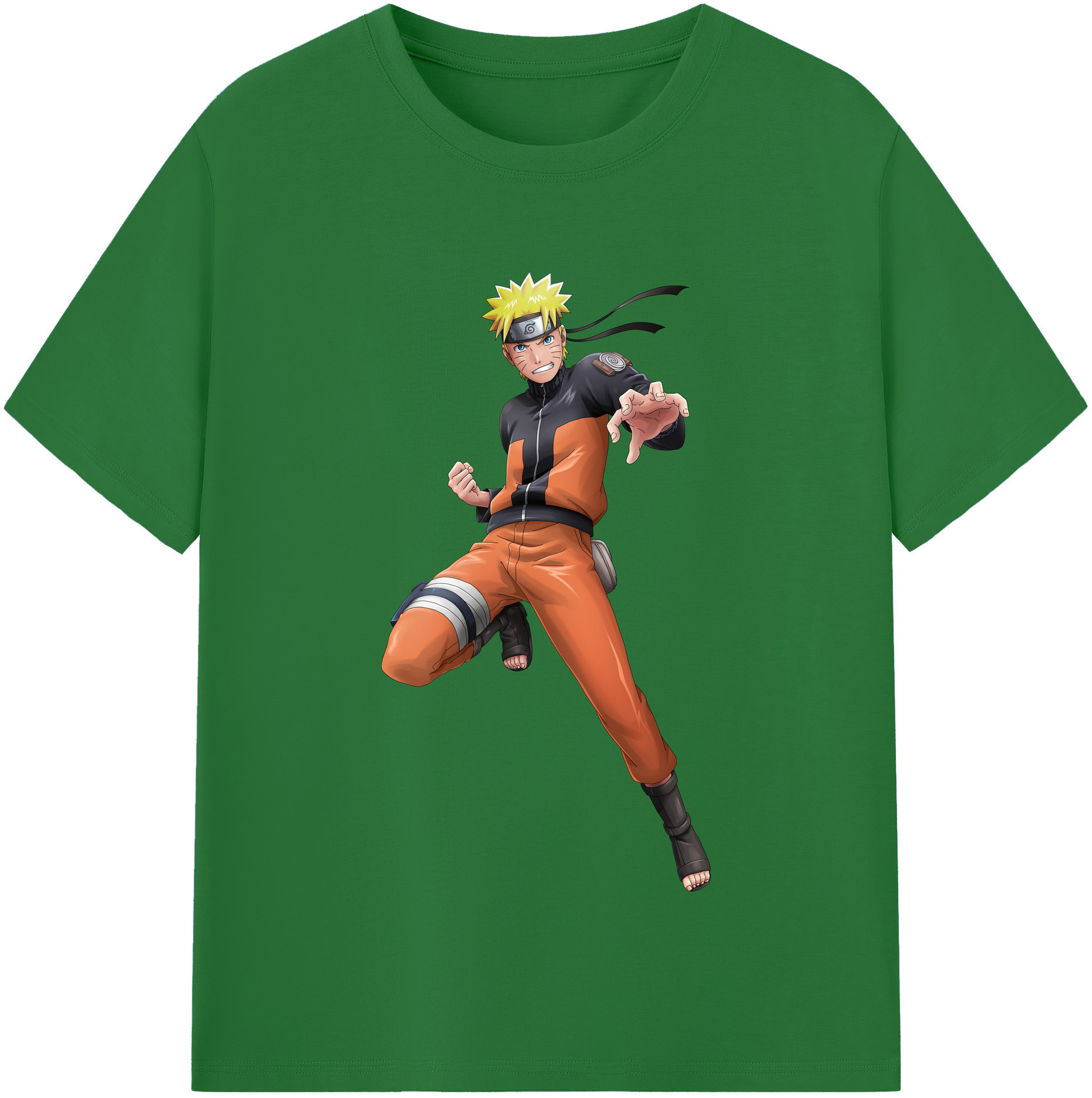 （画像用） NARUTO -ナルト- うずまき ナルト Uzumaki Naruto 綿100％半袖Tシャツ（フロントプリント）