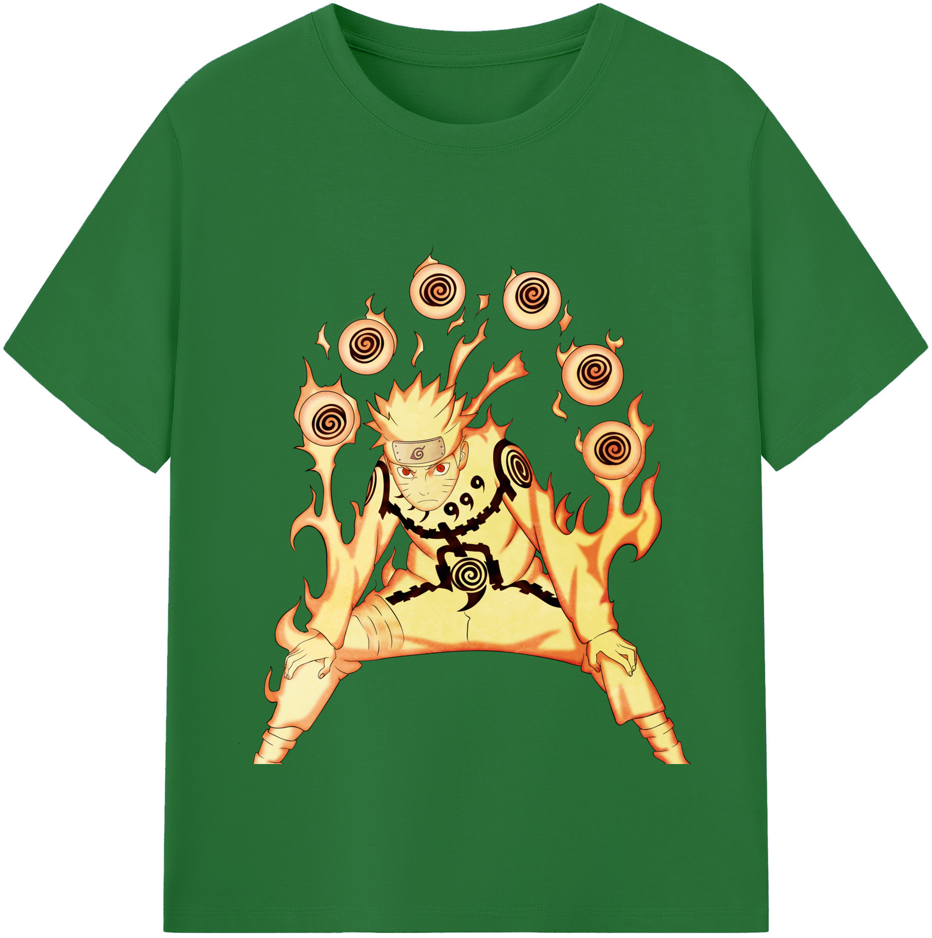 （画像用） NARUTO -ナルト- うずまき ナルト Uzumaki Naruto 綿100％半袖Tシャツ（フロントプリント）