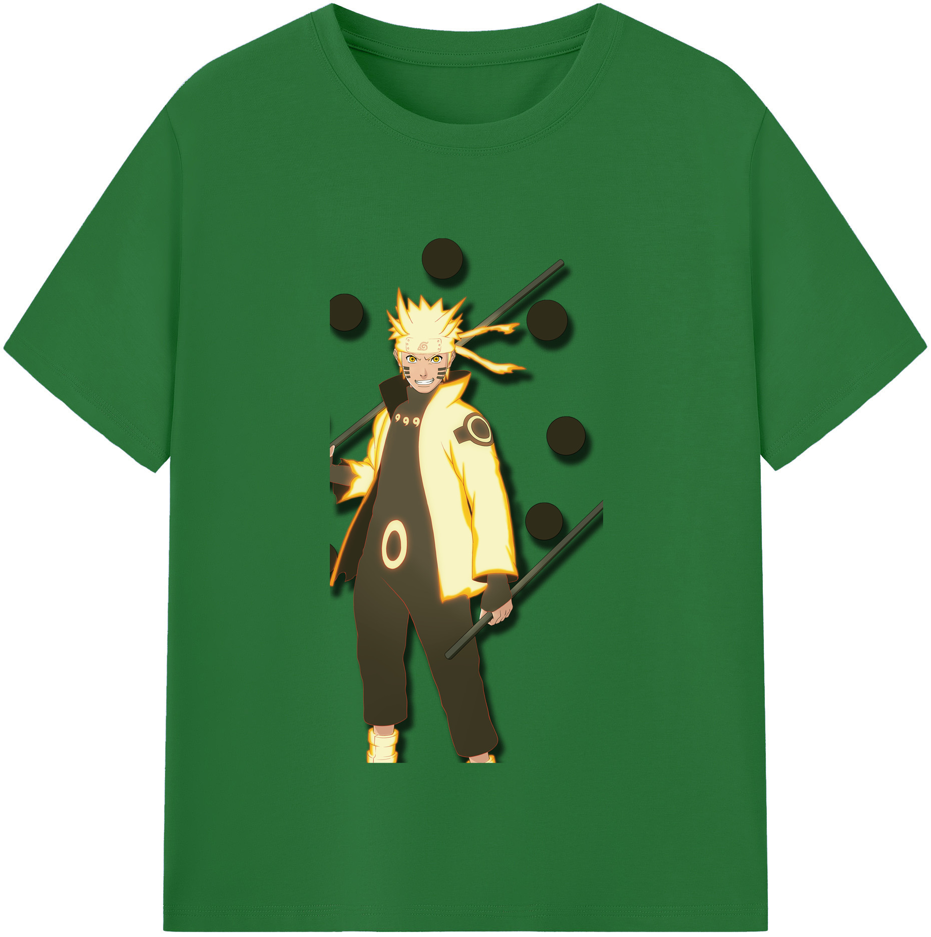 （画像用） NARUTO -ナルト- うずまき ナルト Uzumaki Naruto 綿100％半袖Tシャツ（フロントプリント）