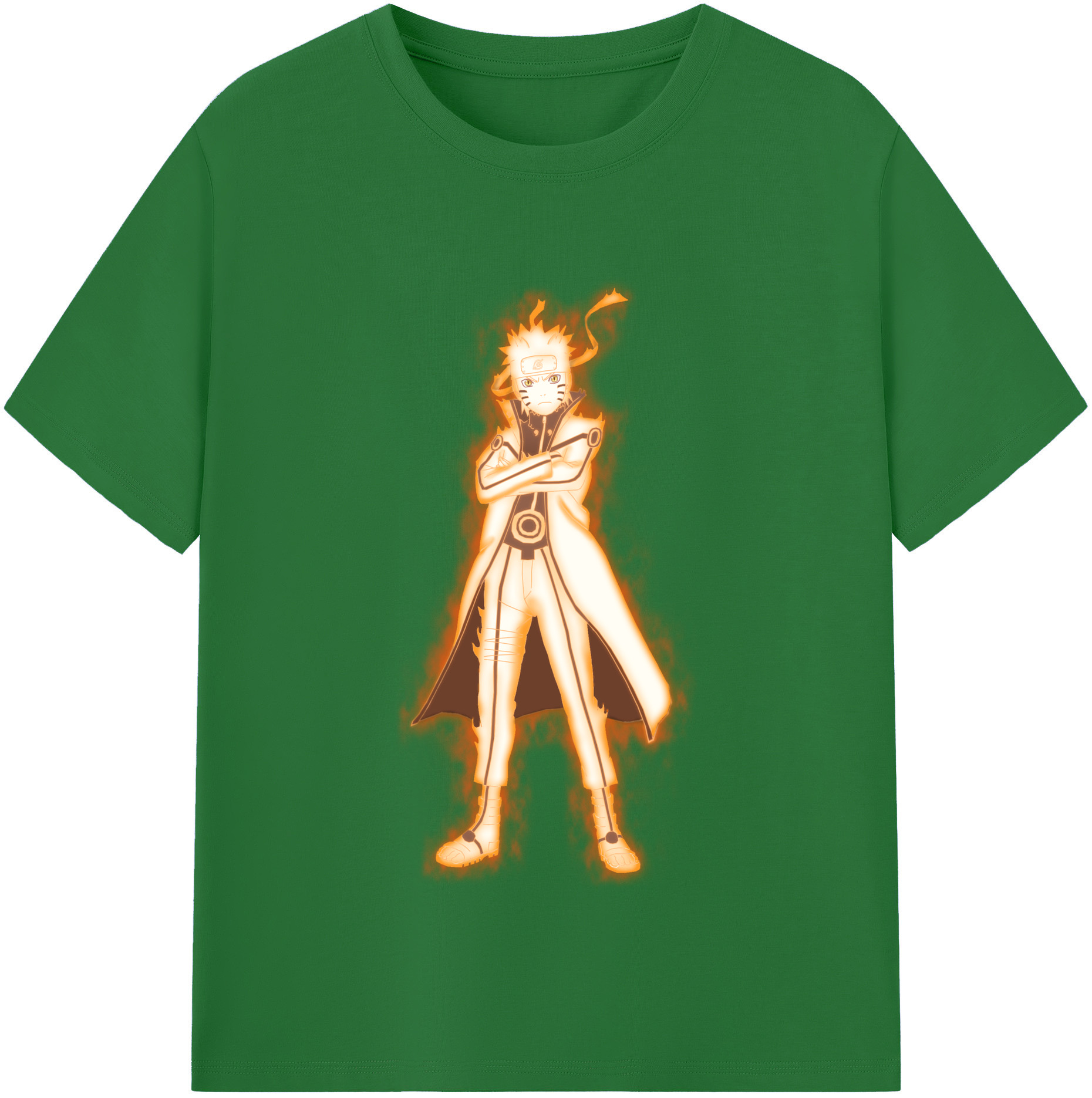 （画像用） NARUTO -ナルト- うずまき ナルト Uzumaki Naruto 綿100％半袖Tシャツ（フロントプリント）