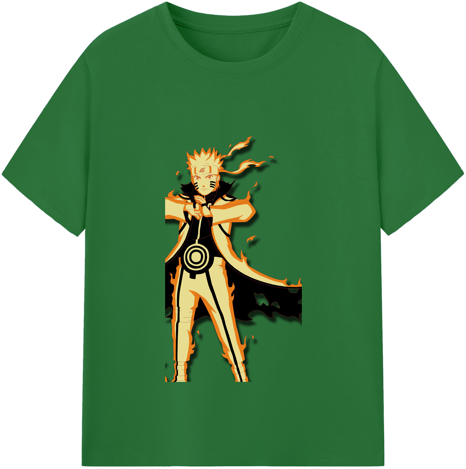 （画像用） NARUTO -ナルト- うずまき ナルト Uzumaki Naruto 綿100％半袖Tシャツ（フロントプリント）