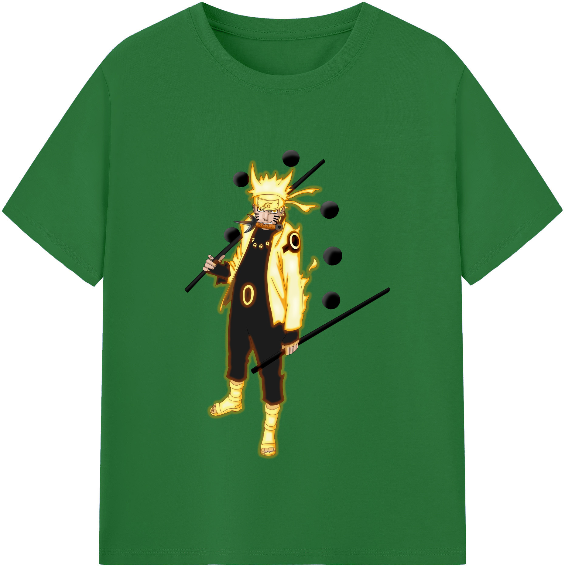 （画像用） NARUTO -ナルト- うずまき ナルト Uzumaki Naruto 綿100％半袖Tシャツ（フロントプリント）
