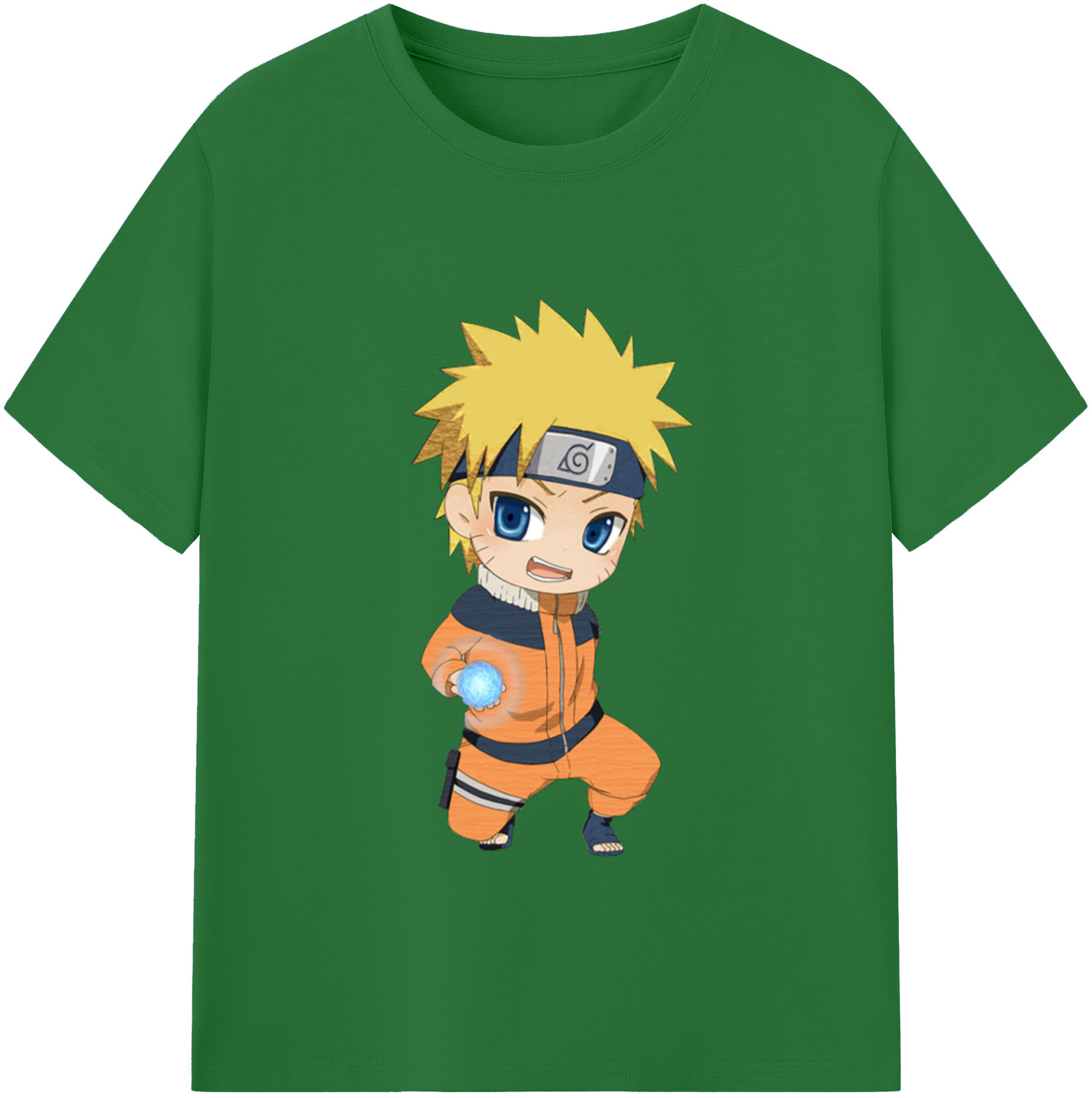 （画像用） NARUTO -ナルト- うずまき ナルト Uzumaki Naruto 綿100％半袖Tシャツ（フロントプリント）