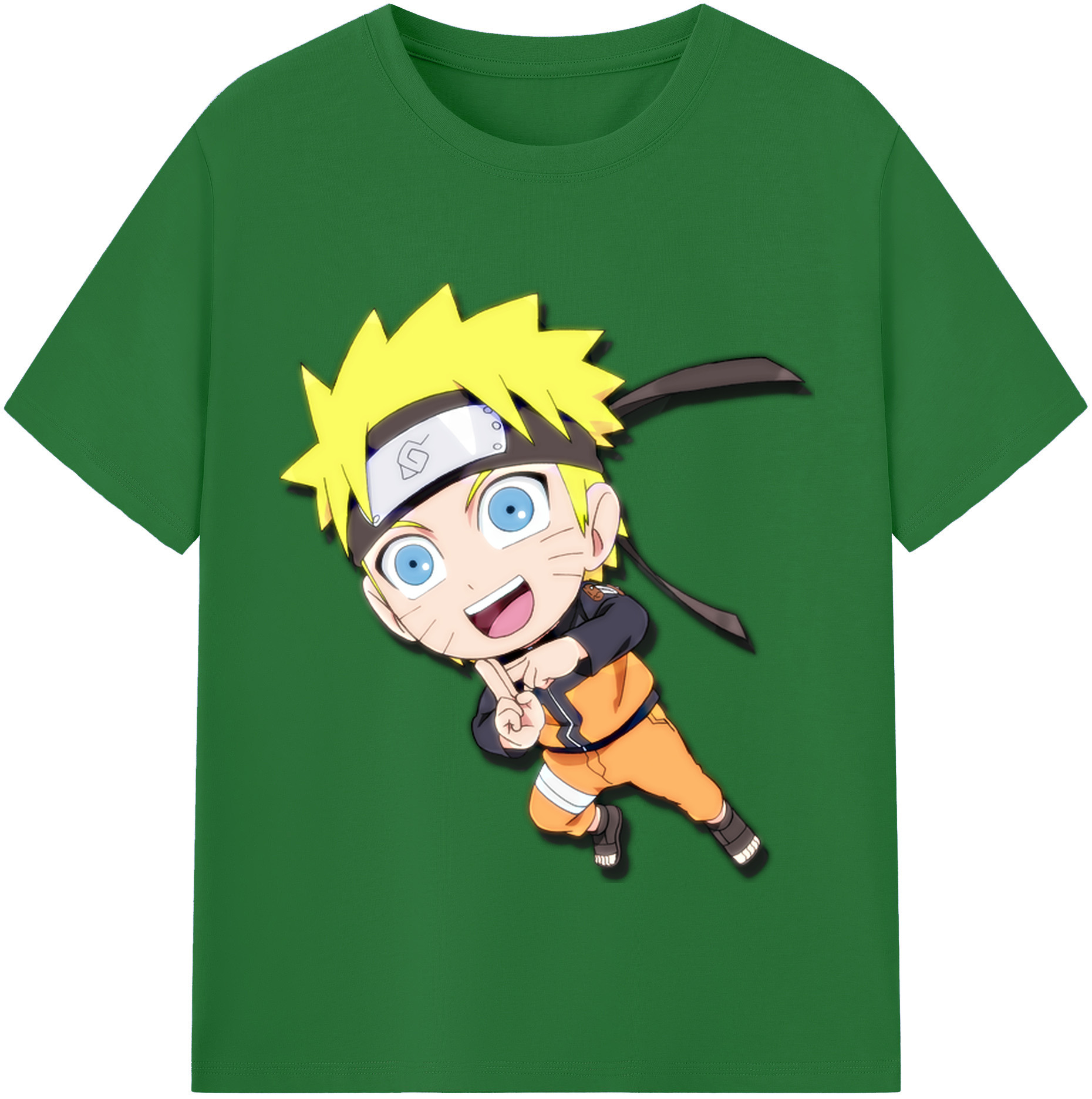 （画像用） NARUTO -ナルト- うずまき ナルト Uzumaki Naruto 綿100％半袖Tシャツ（フロントプリント）