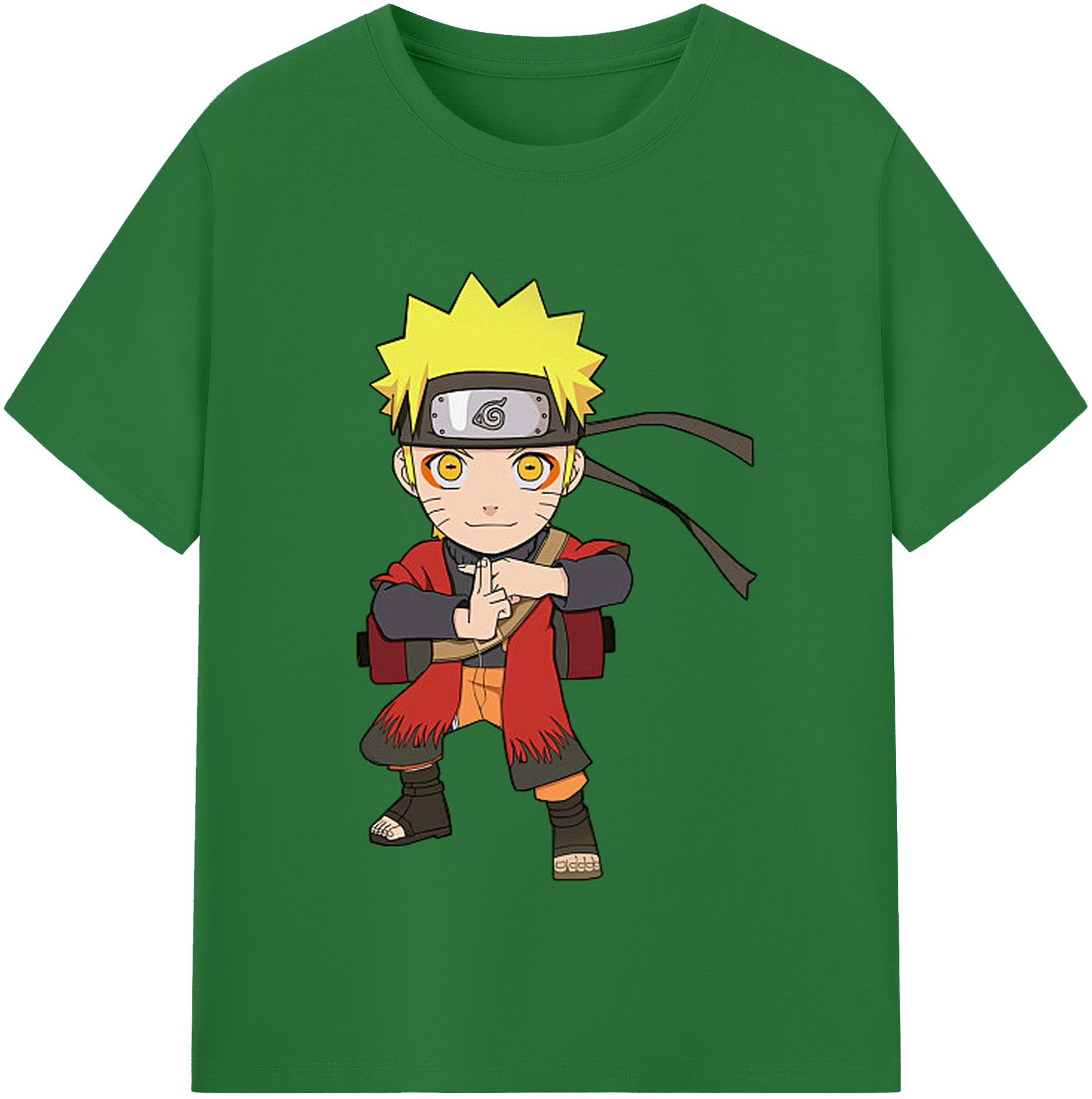 （画像用） NARUTO -ナルト- うずまき ナルト Uzumaki Naruto 綿100％半袖Tシャツ（フロントプリント）